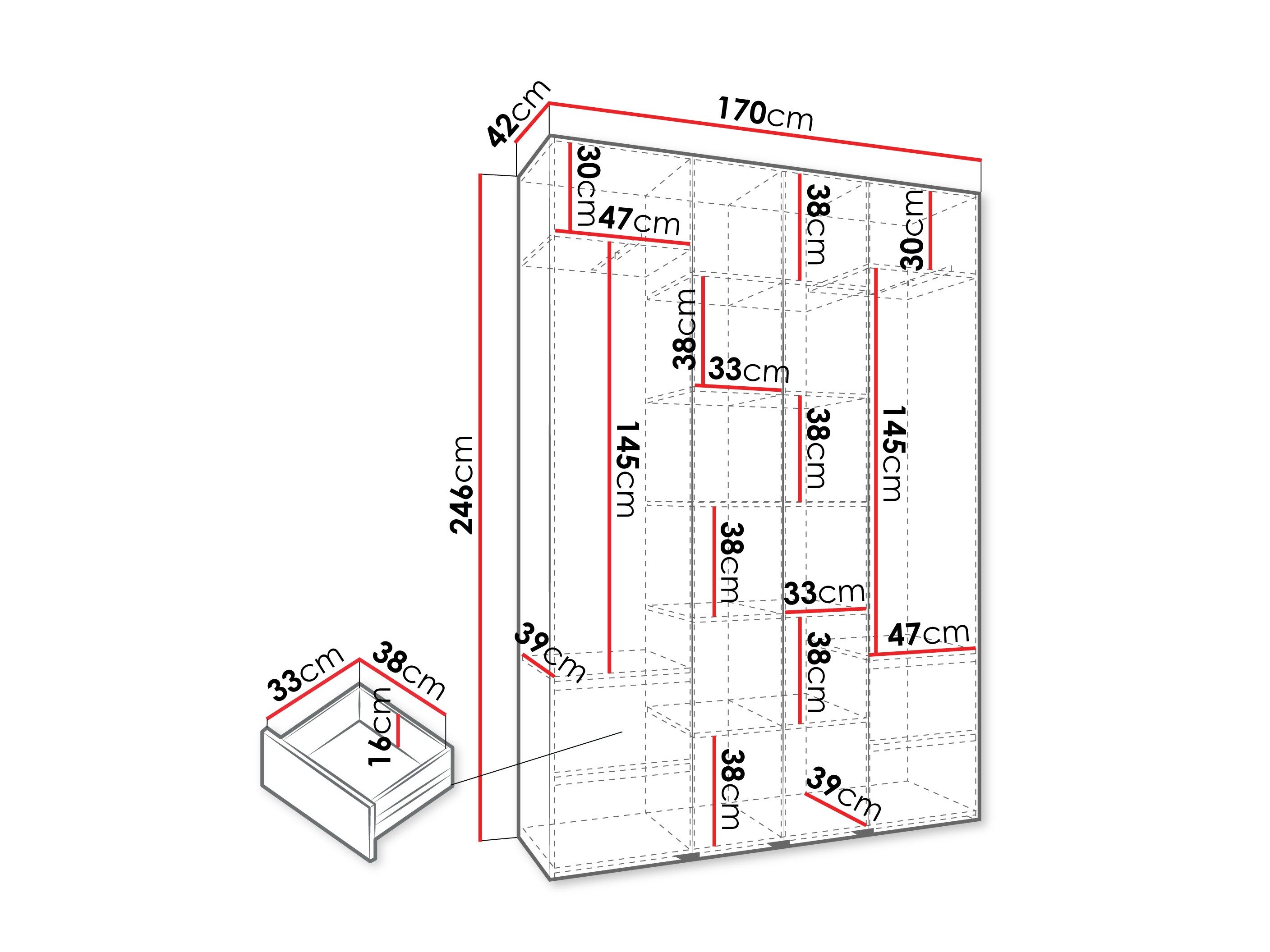 Garderobeskab Hartford 574 (Kashmir)