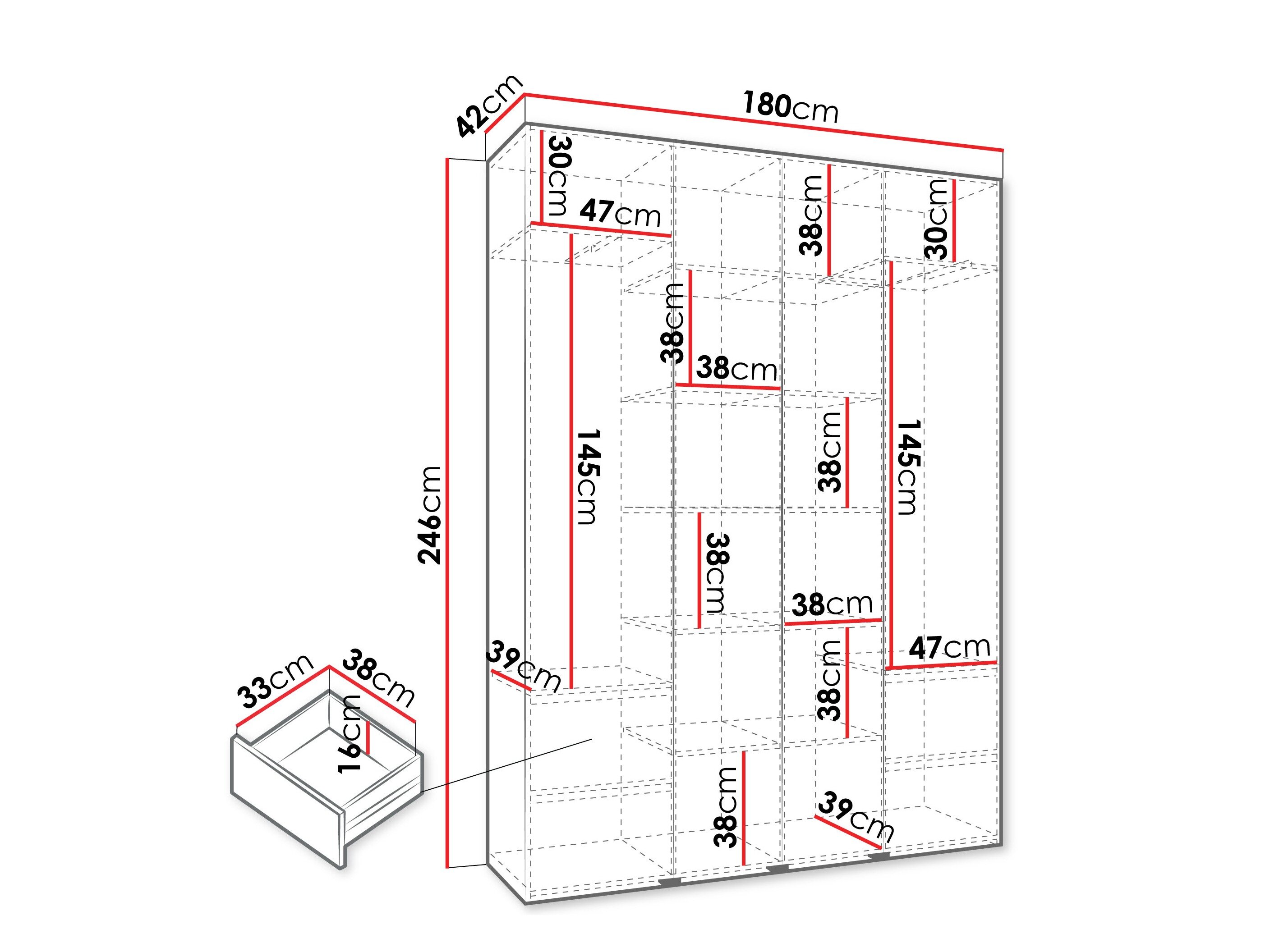 Garderobeskab Hartford 574 (Kashmir)
