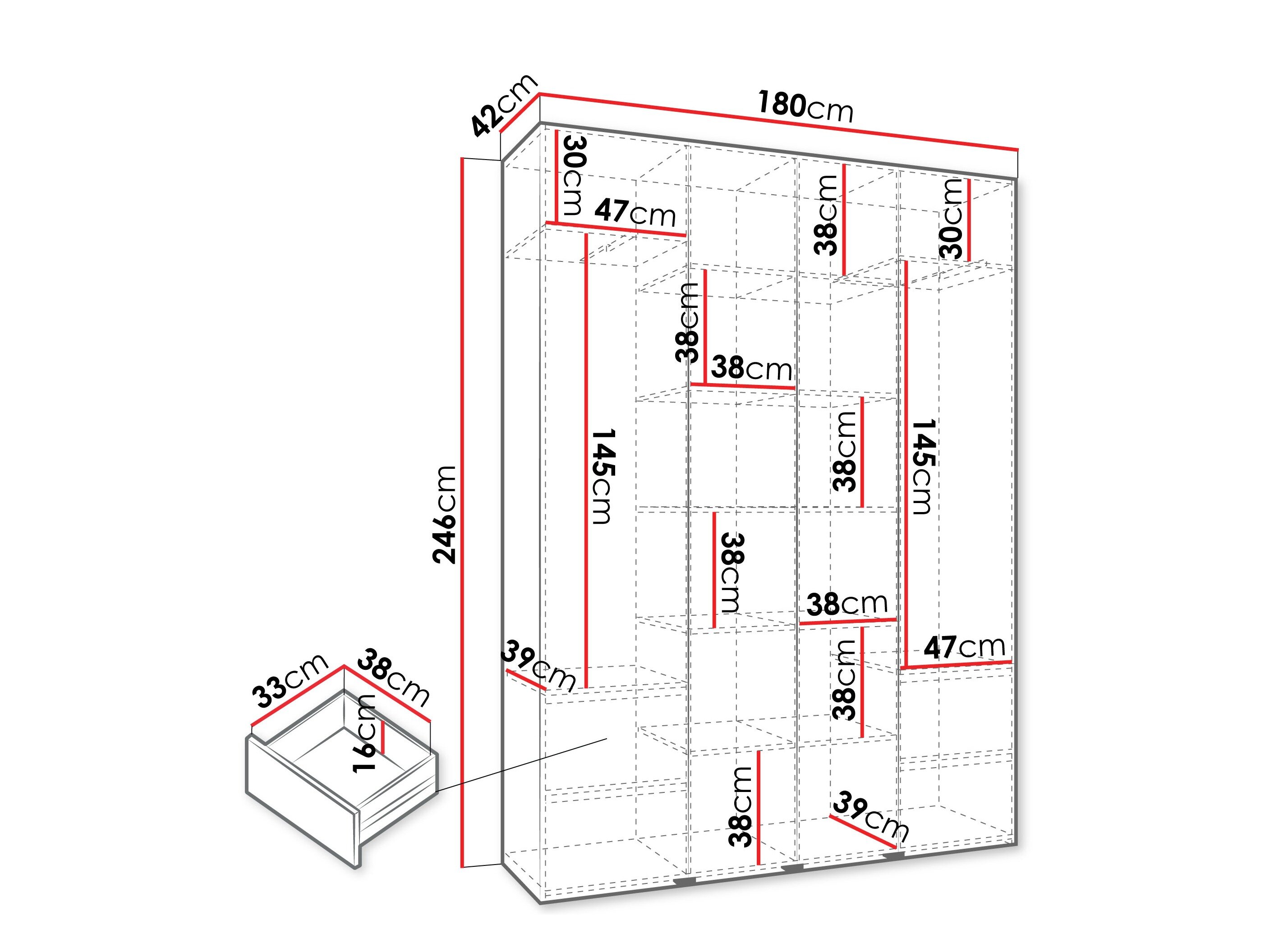 Garderobeskab Hartford 574 (Kashmir)