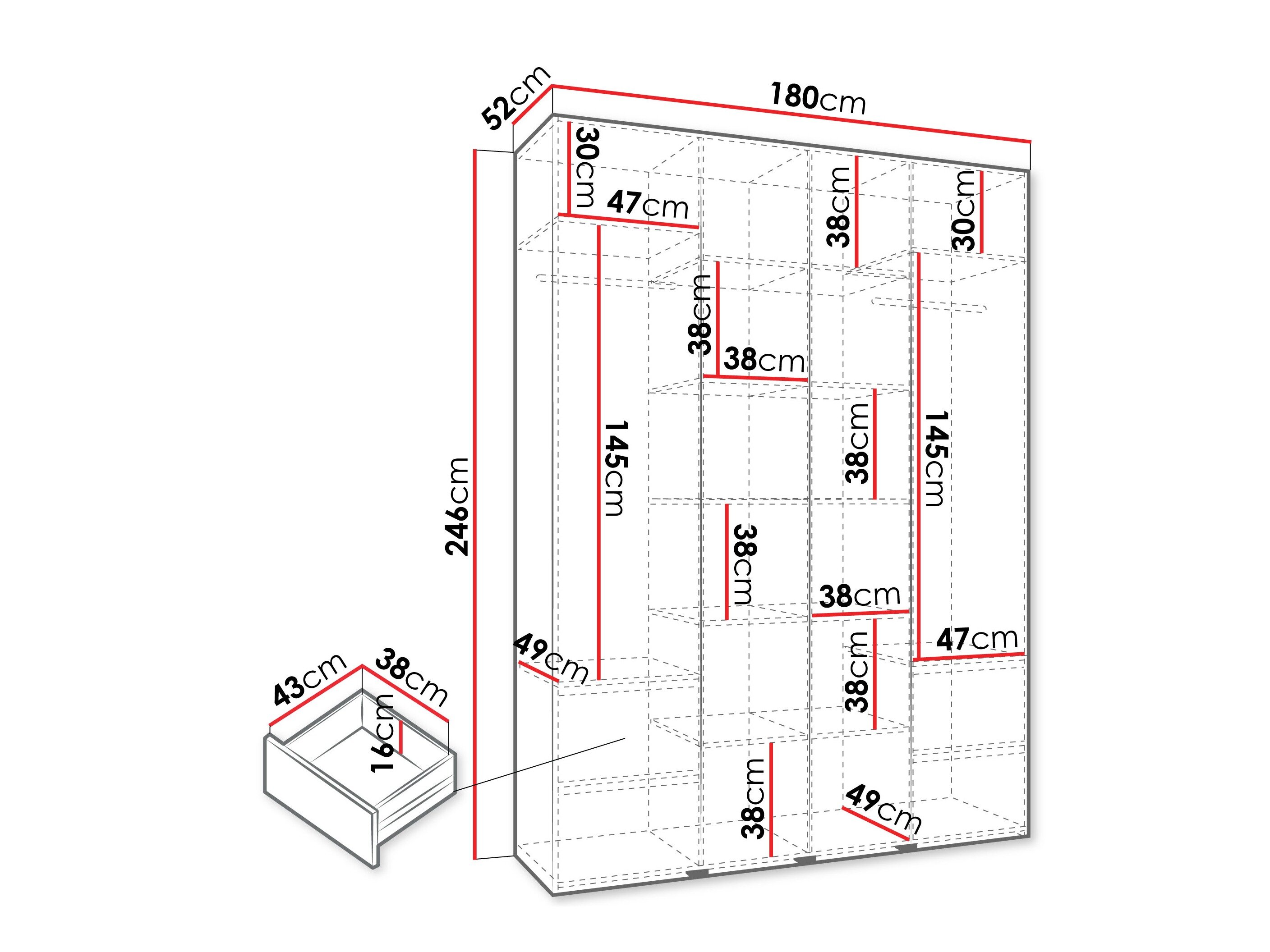 Garderobeskab Hartford 574 (Kashmir)