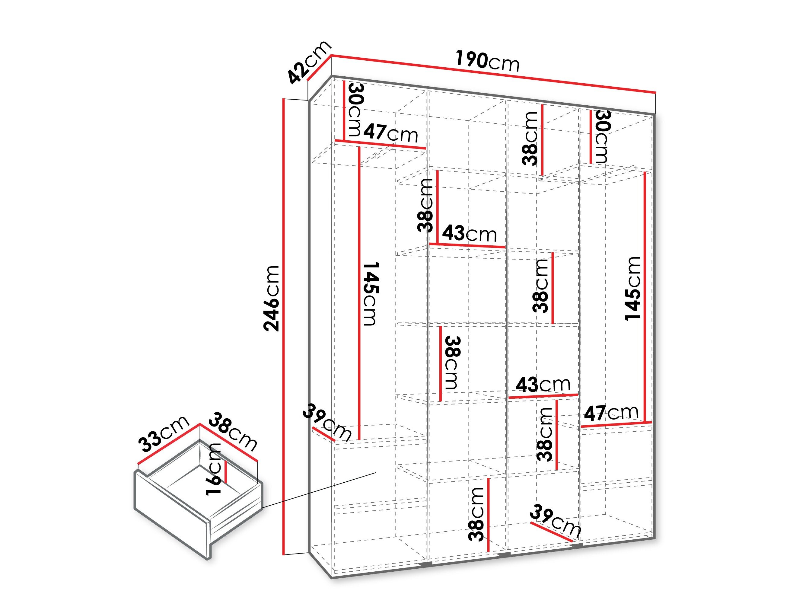 Garderobeskab Hartford 574 (Kashmir)