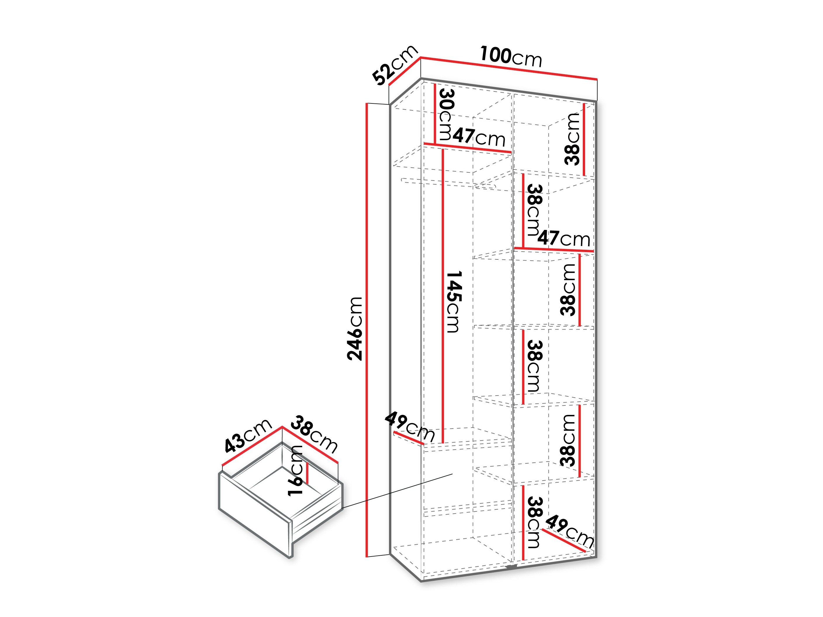 Garderobeskab Hartford 540 (Kashmir)