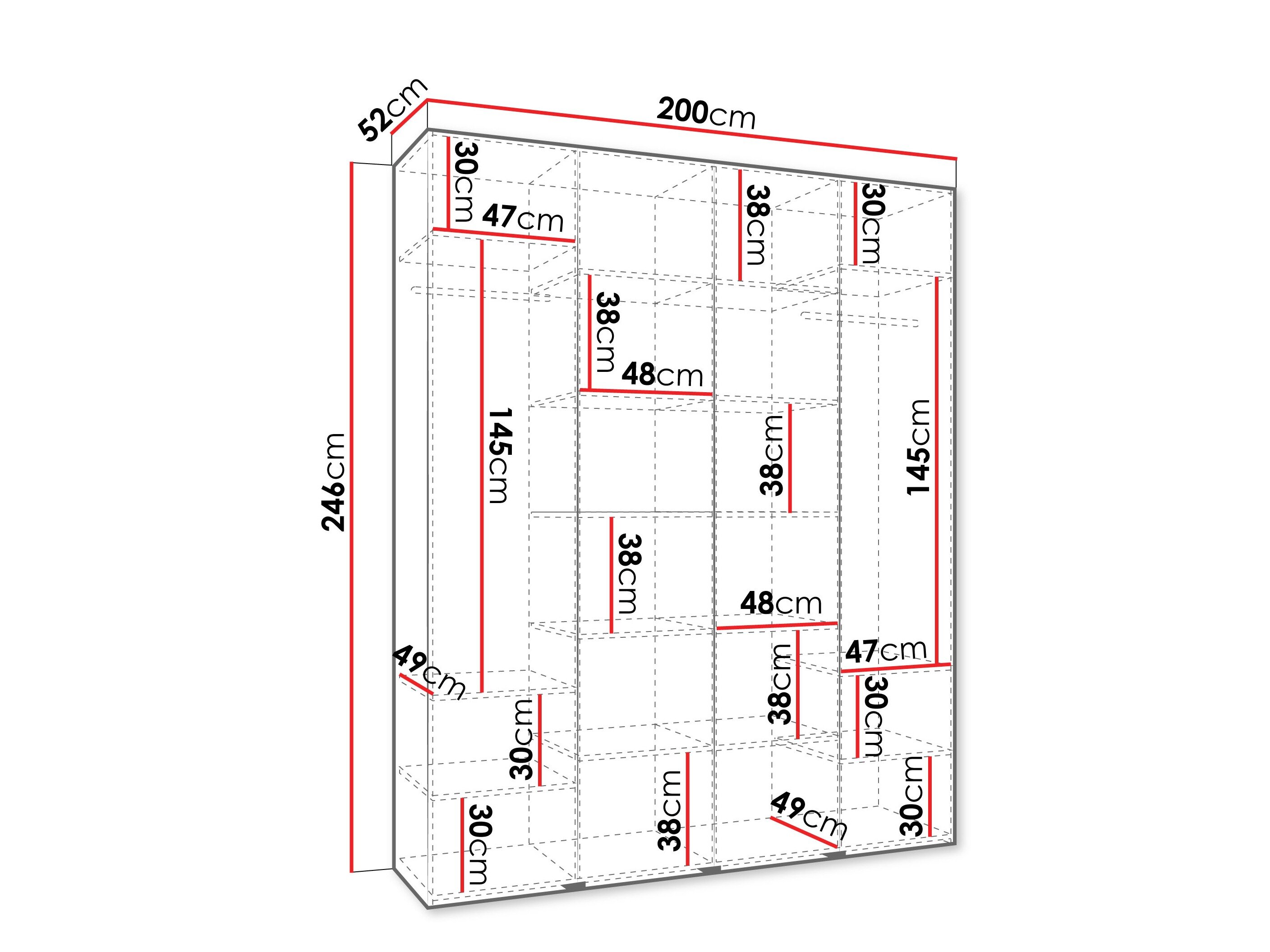 Garderobeskab Hartford 574 (Hvid)