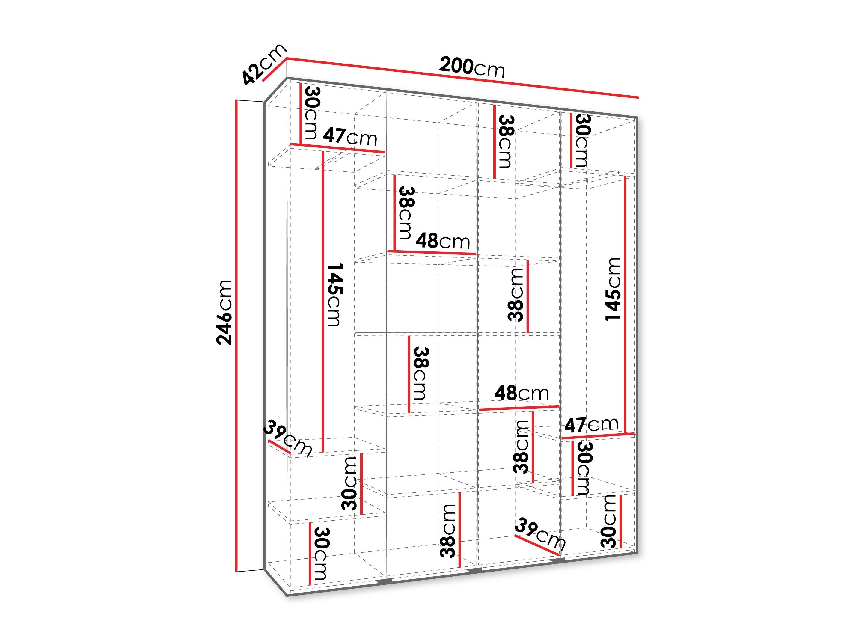 Garderobeskab Hartford 574 (Hvid)