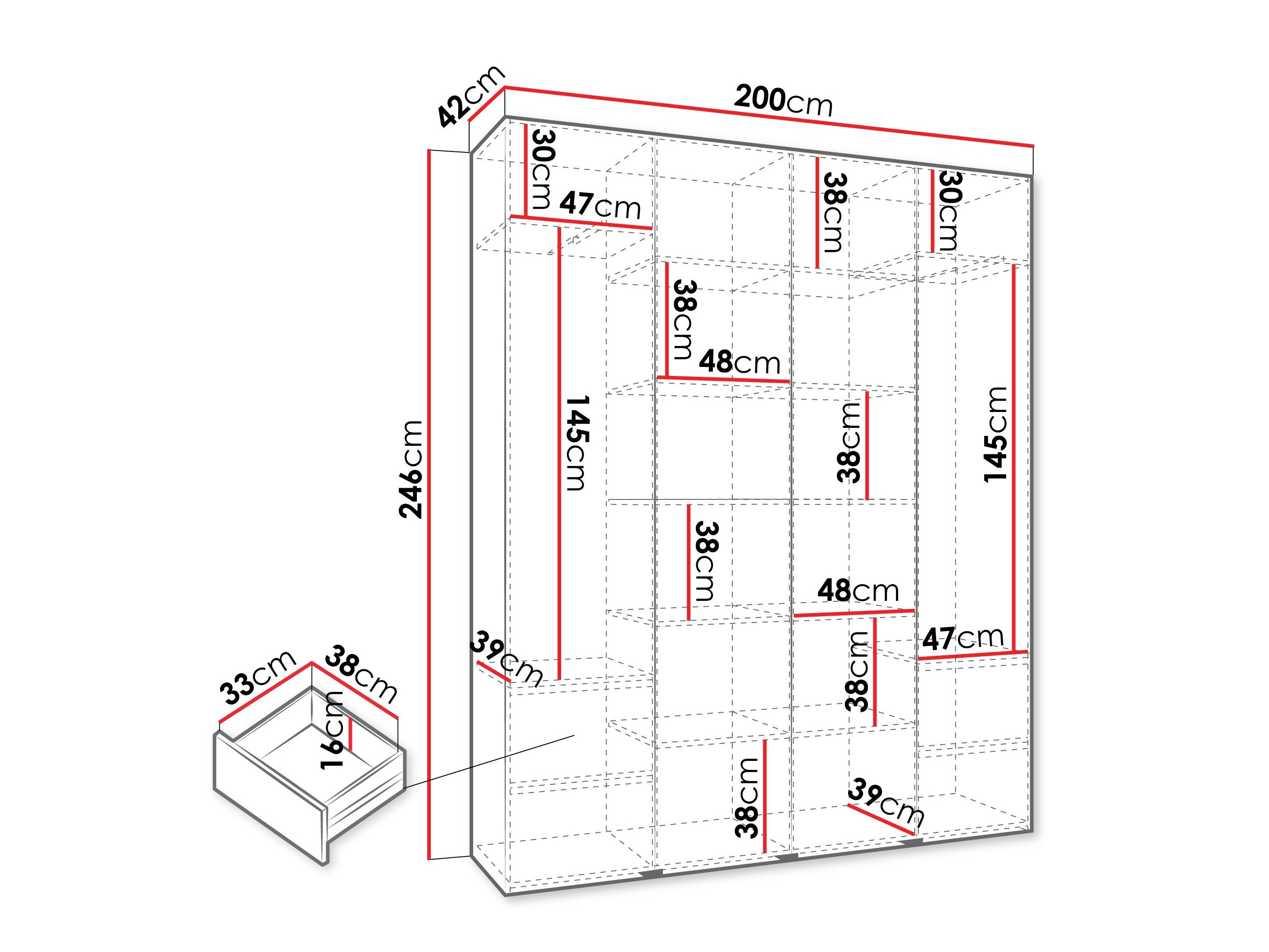 Garderobeskab Hartford 574 (Kashmir)