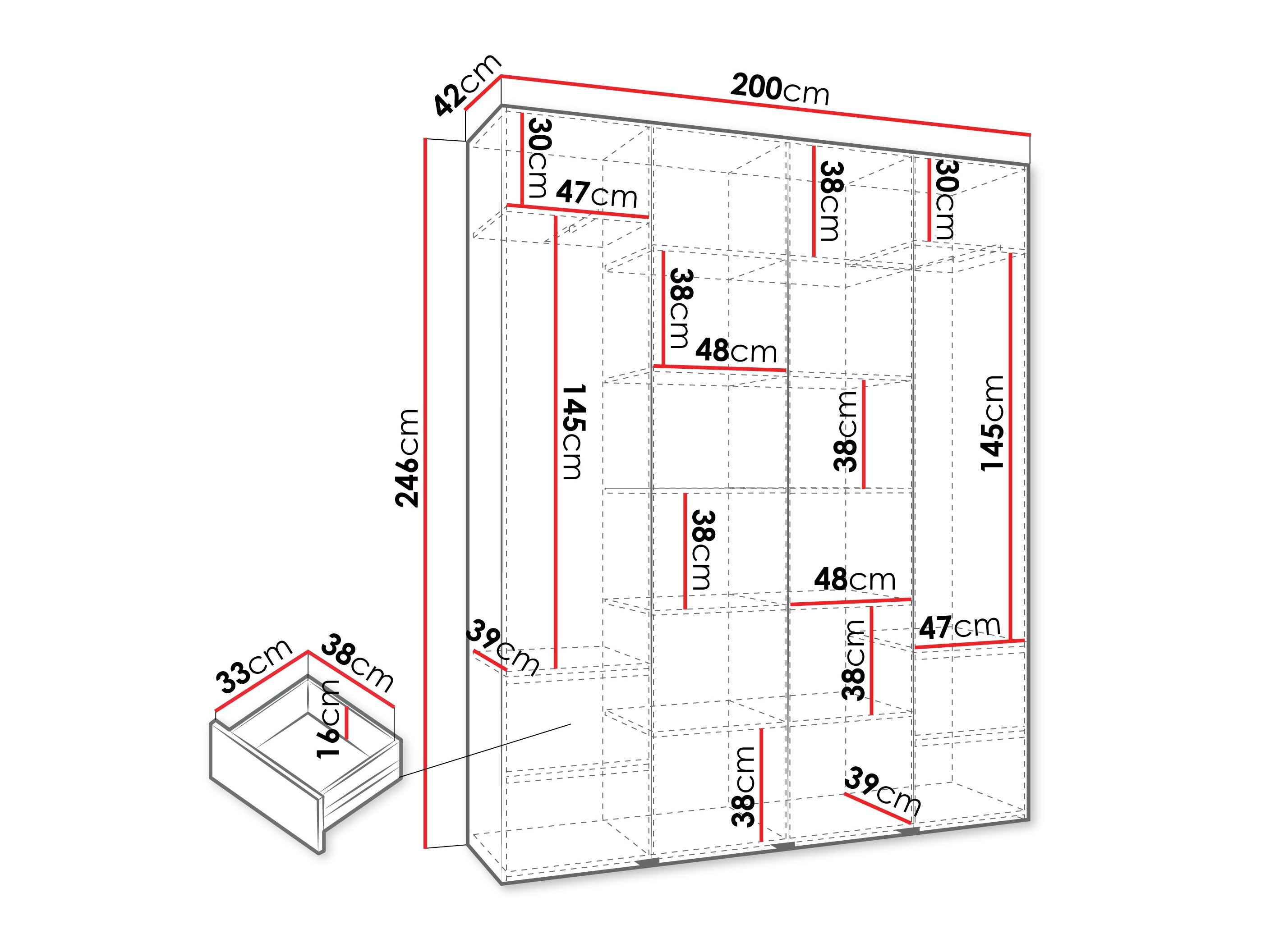 Garderobeskab Hartford 574 (Kashmir)