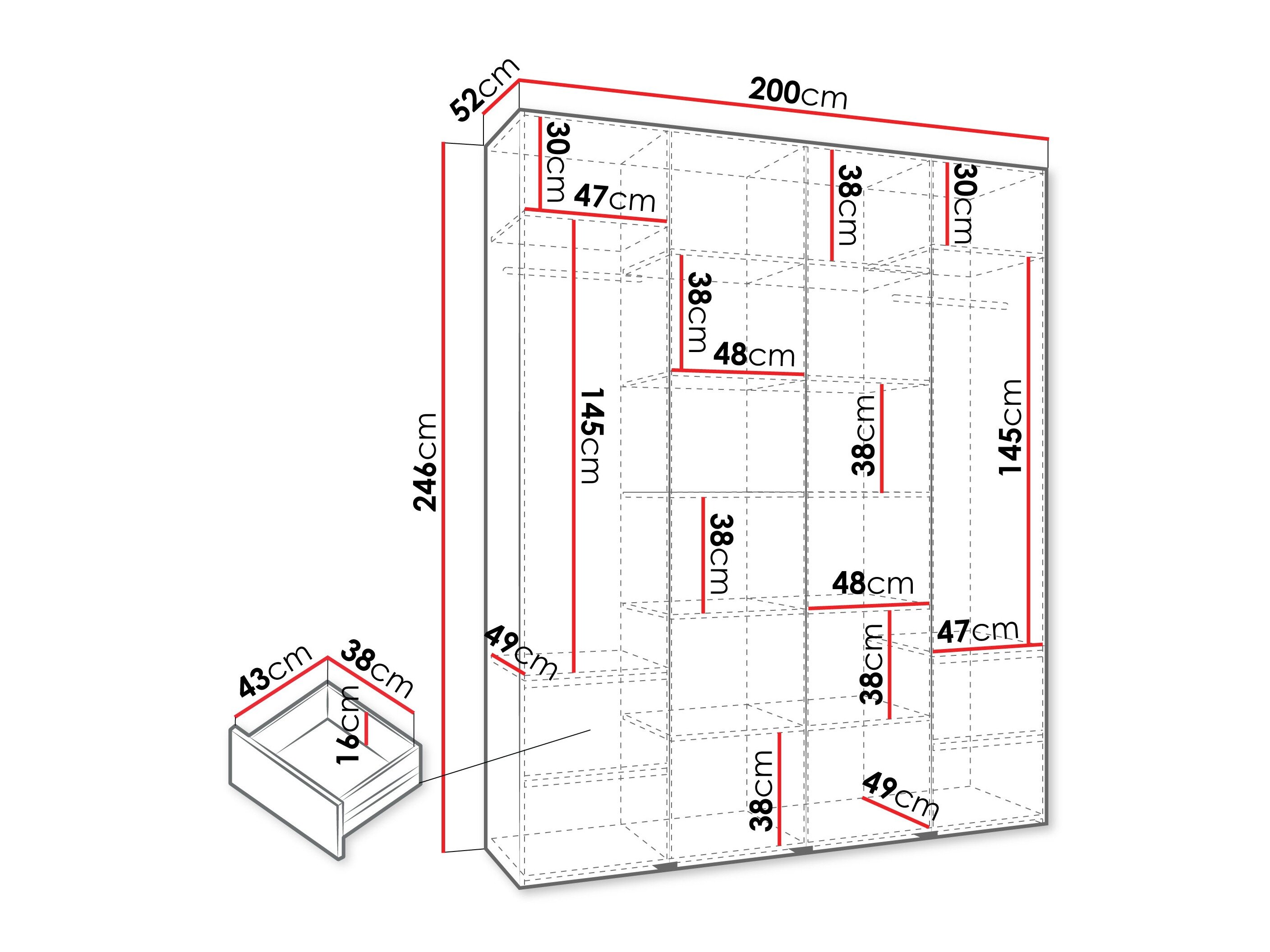 Garderobeskab Hartford 574 (Kashmir)