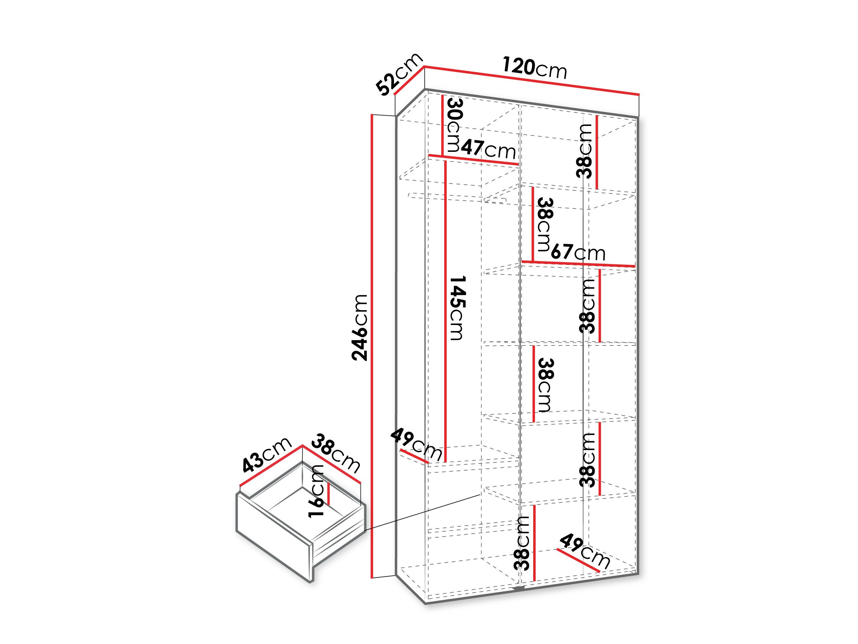 Garderobeskab Hartford 544 (Kashmir)