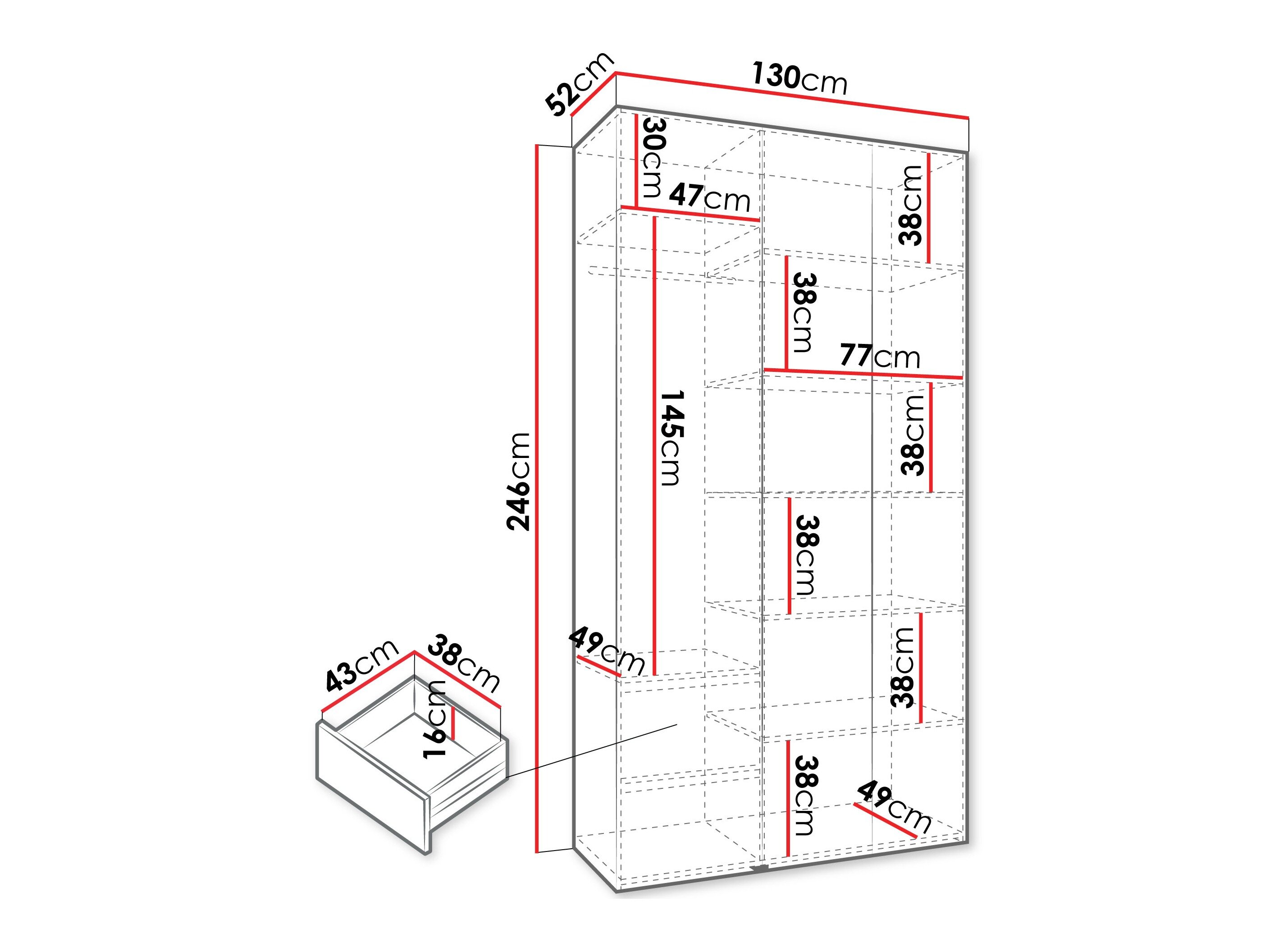 Garderobeskab Hartford 544 (Kashmir)