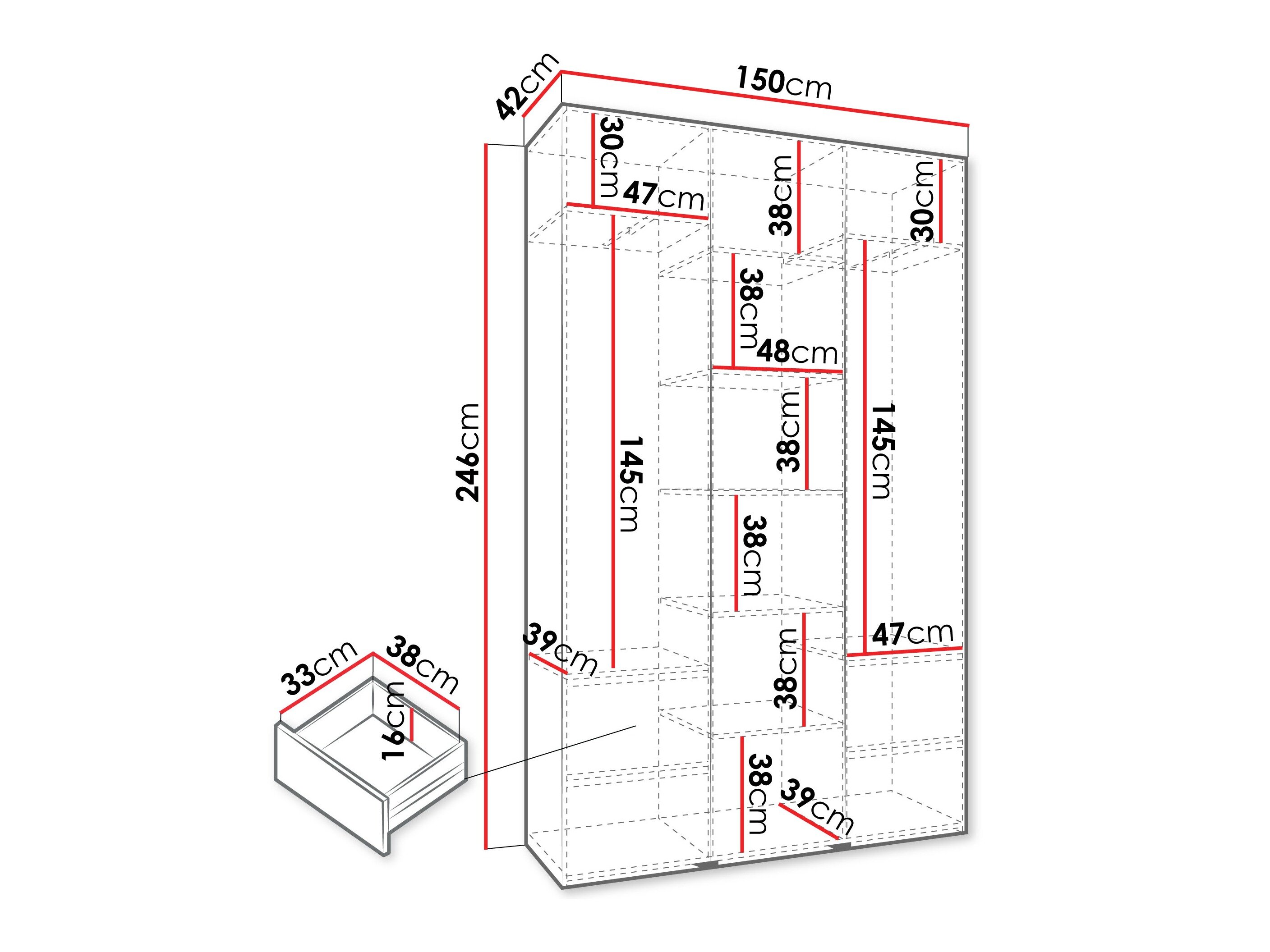 Garderobeskab Hartford 544 (Kashmir)