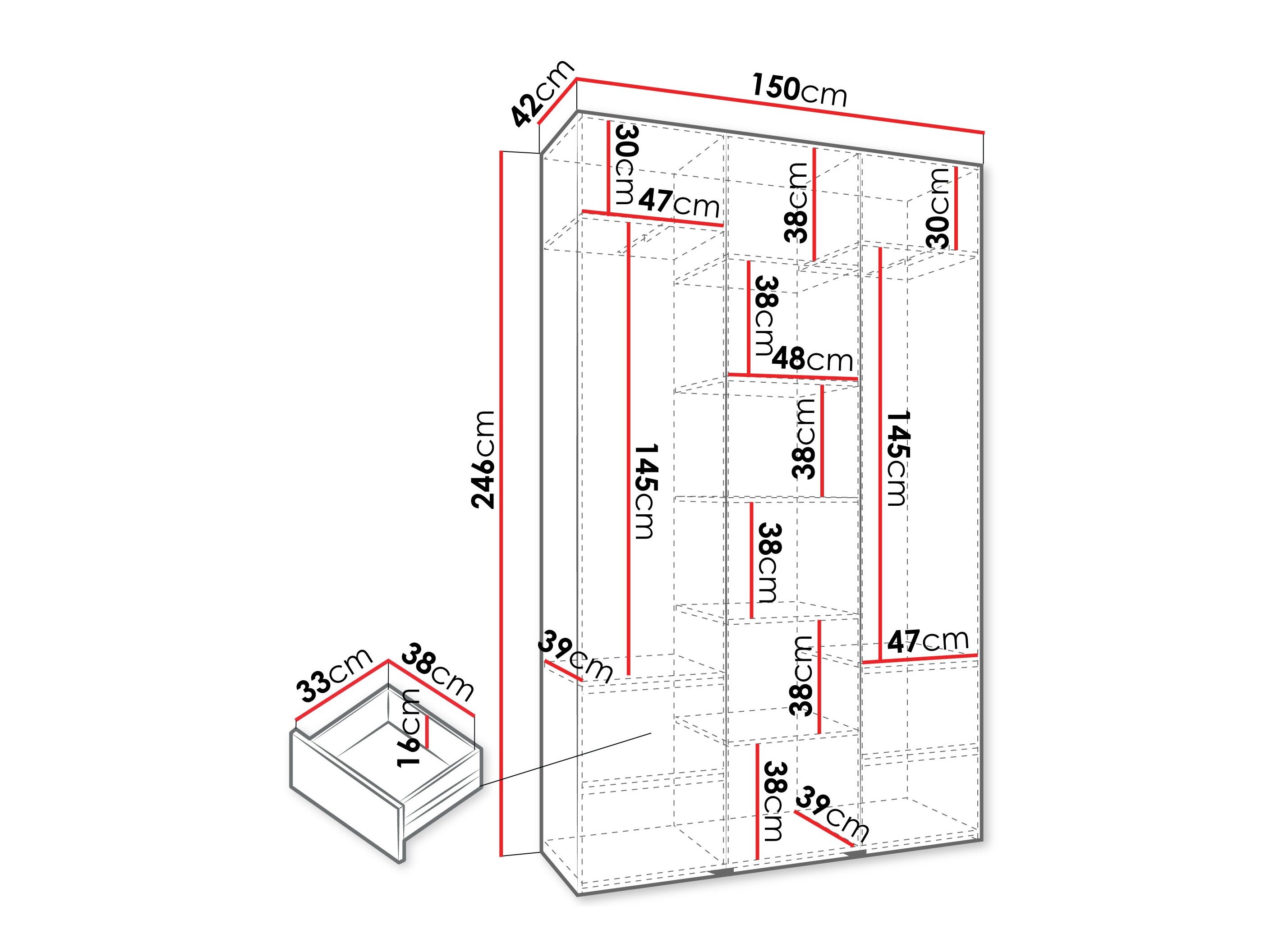 Garderobeskab Hartford 544 (Kashmir)