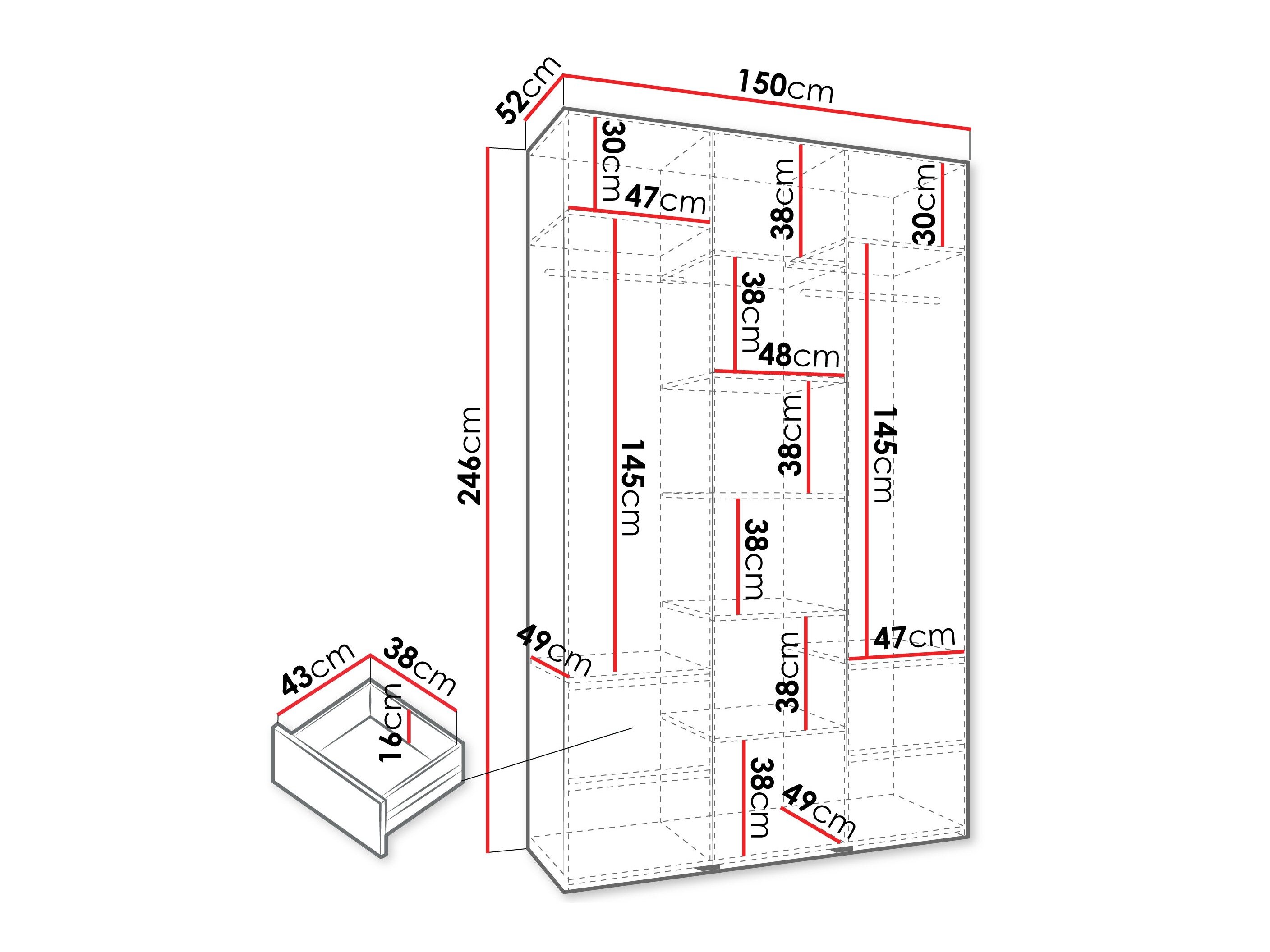 Garderobeskab Hartford 544 (Kashmir)