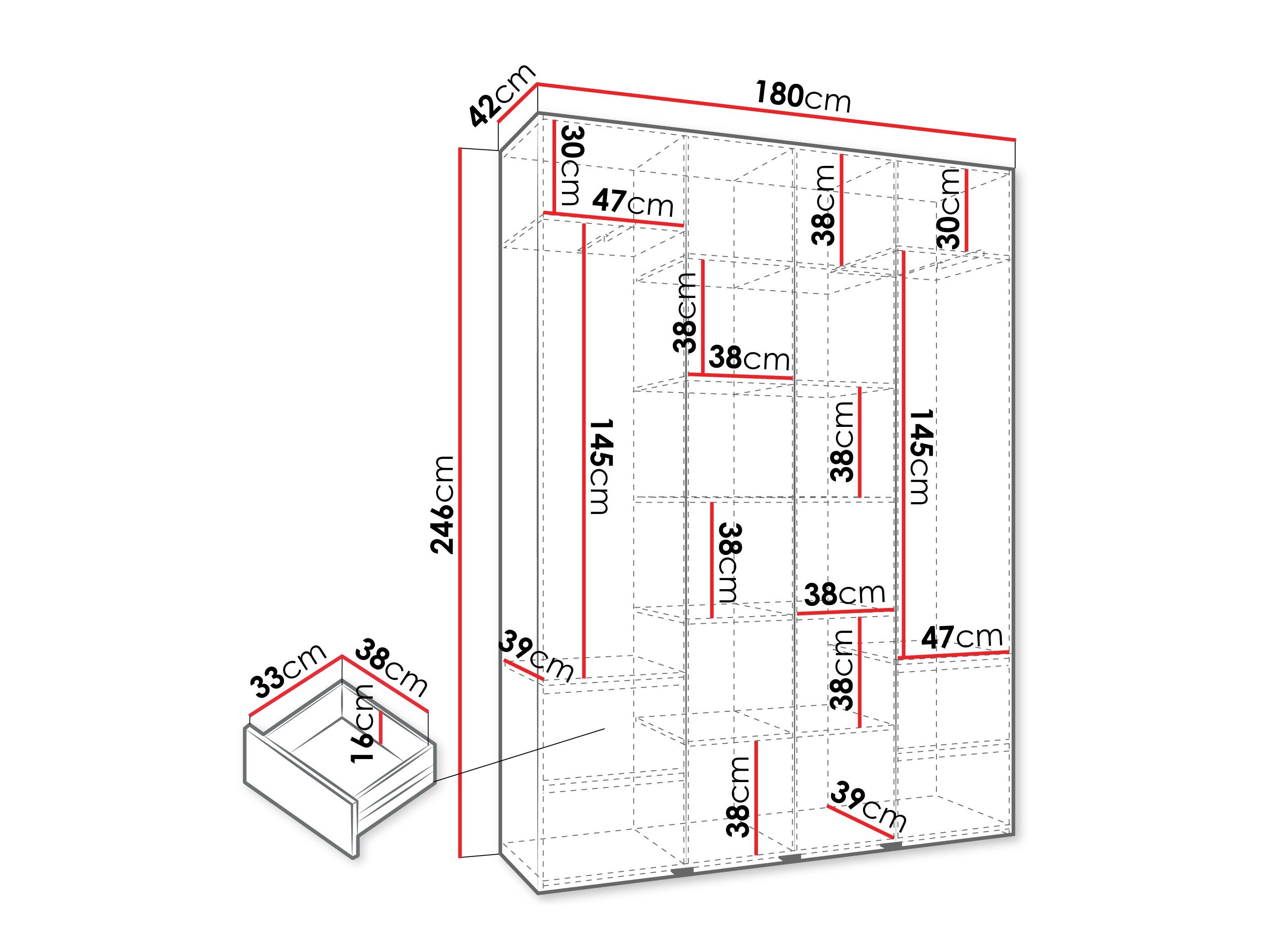 Garderobeskab Hartford 554 (Kashmir)