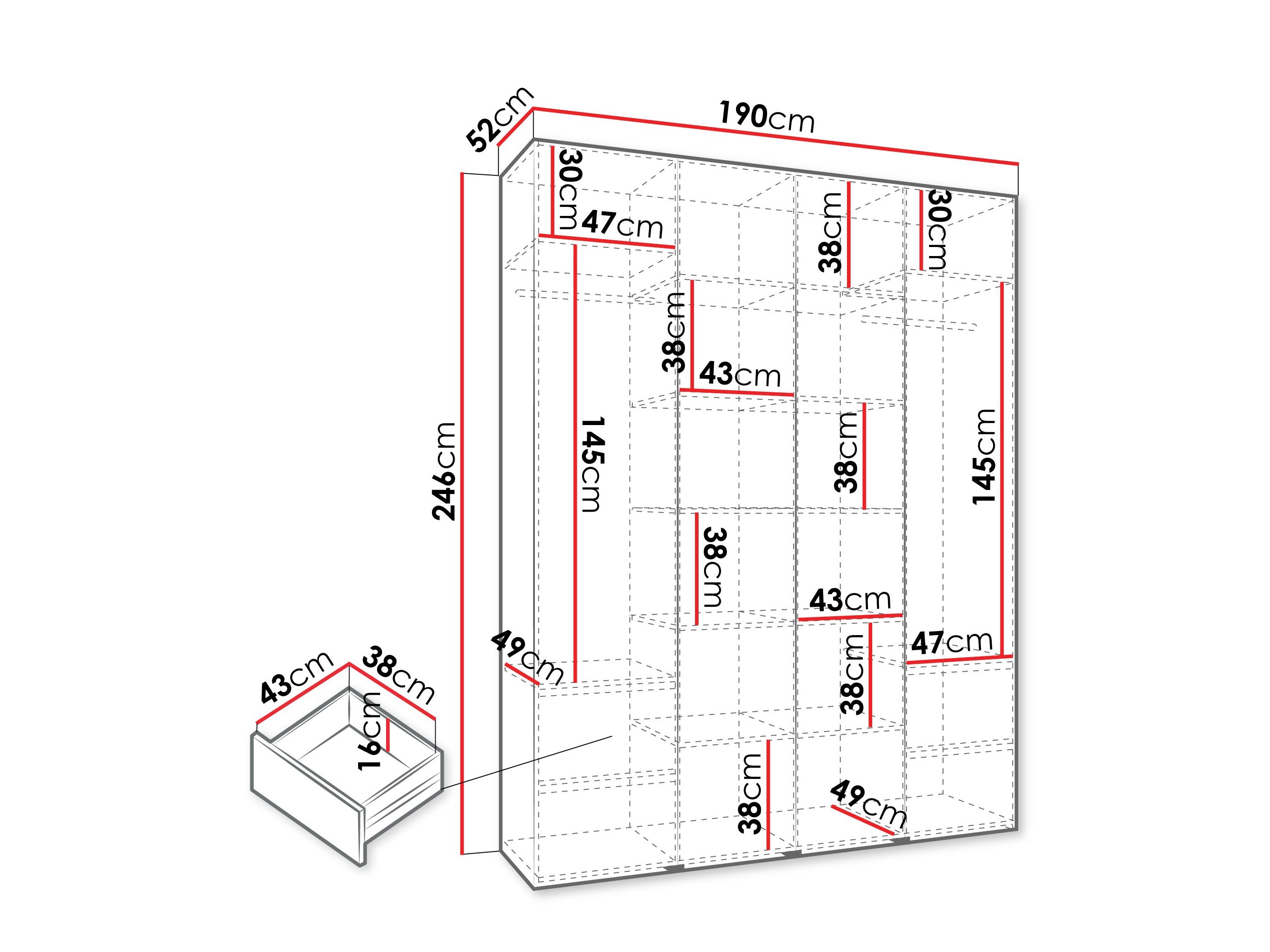 Garderobeskab Hartford 554 (Kashmir)