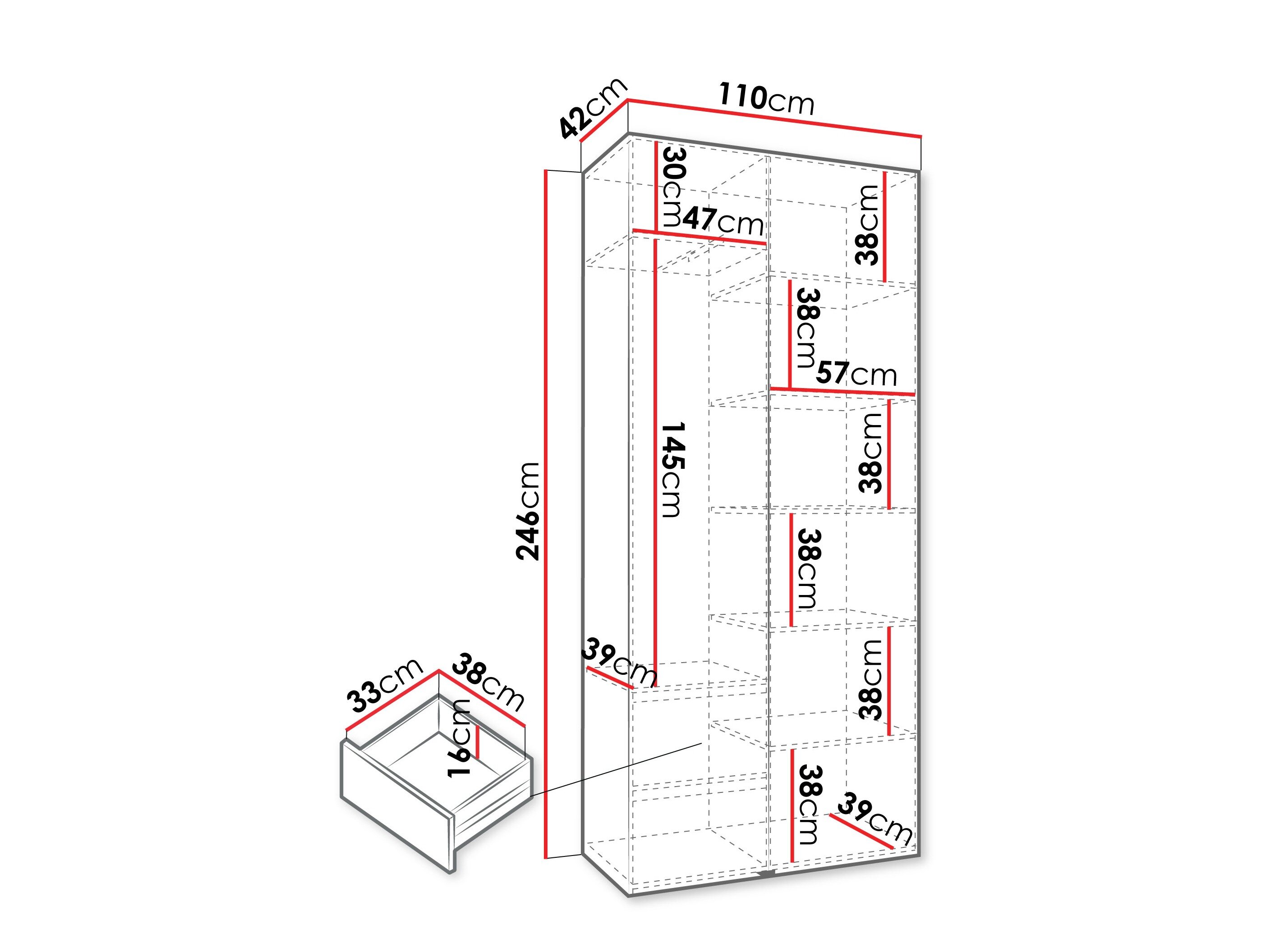 Garderobeskab Hartford 562 (Kashmir)