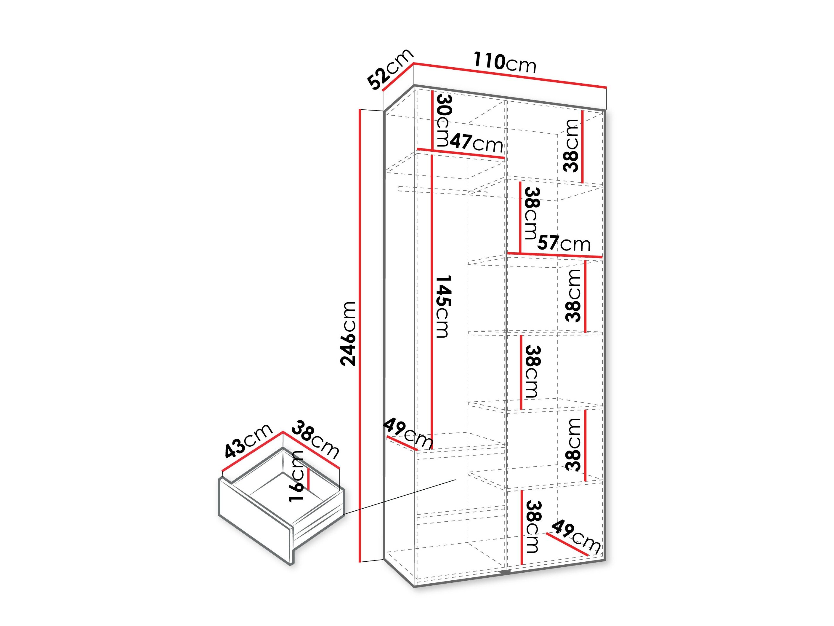 Garderobeskab Hartford 562 (Kashmir)