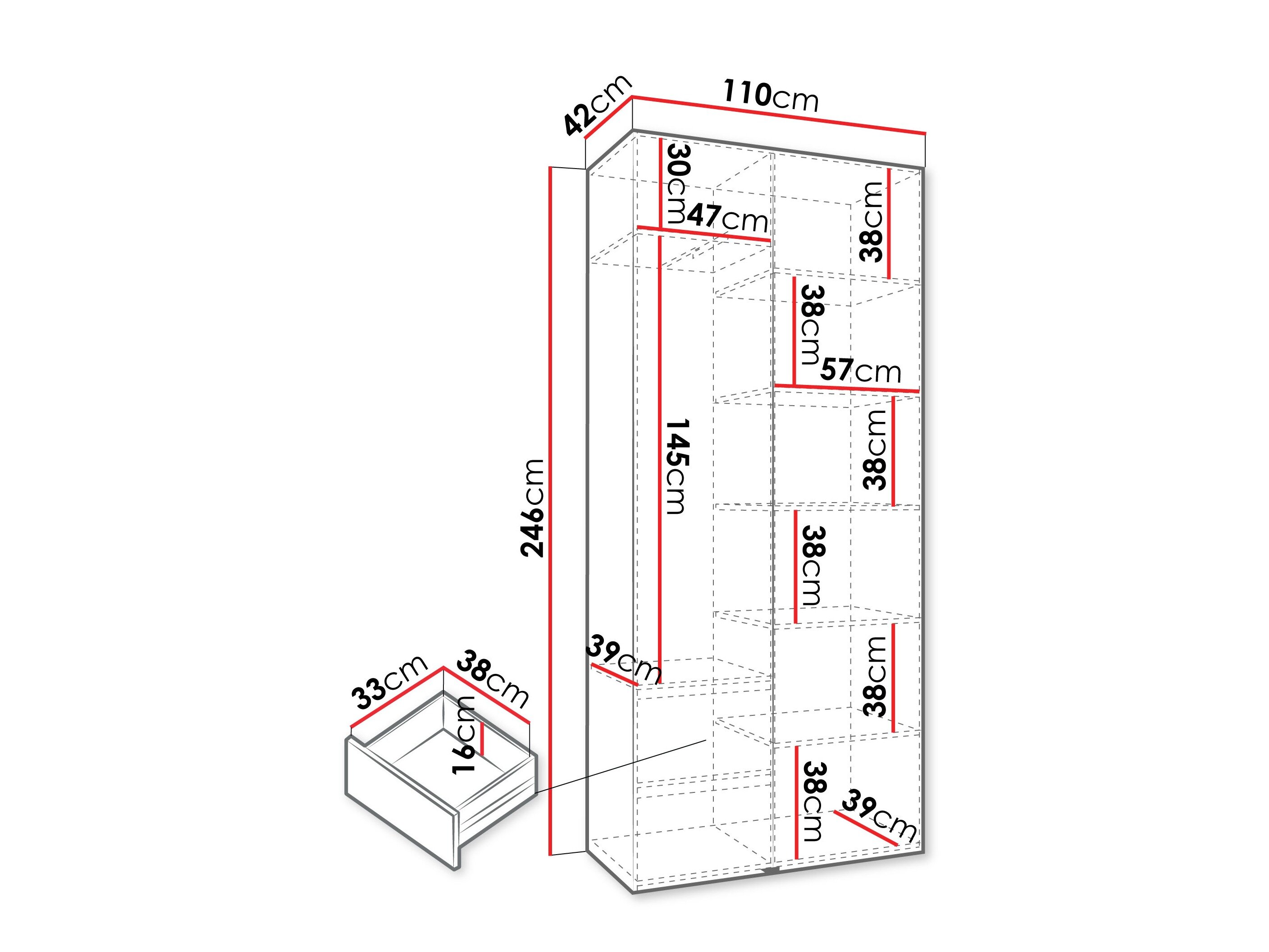 Garderobeskab Hartford 562 (Kashmir)