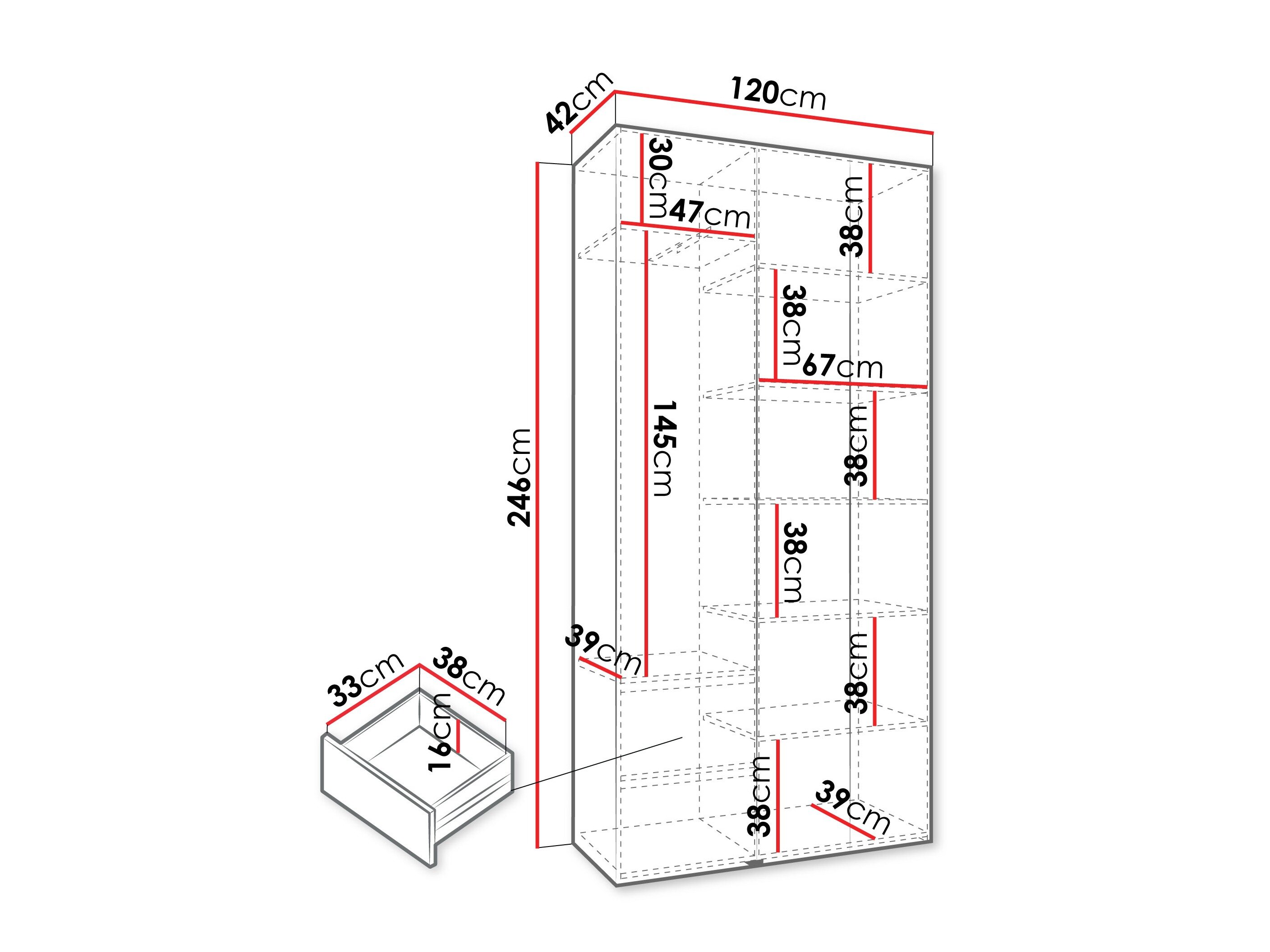 Garderobeskab Hartford 563 (Kashmir)