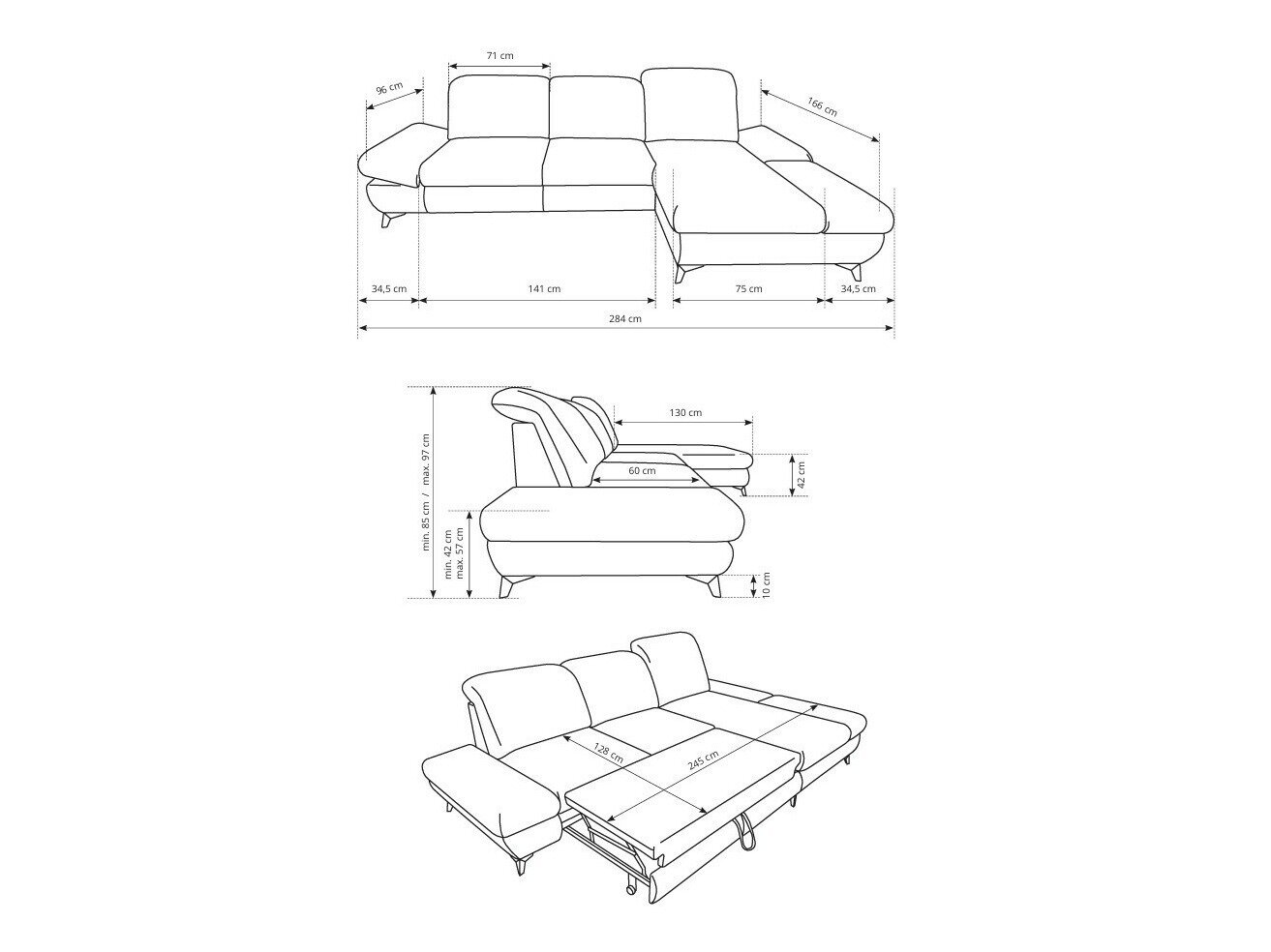 Hjørnesofa Kingston 190 (Matana 09)