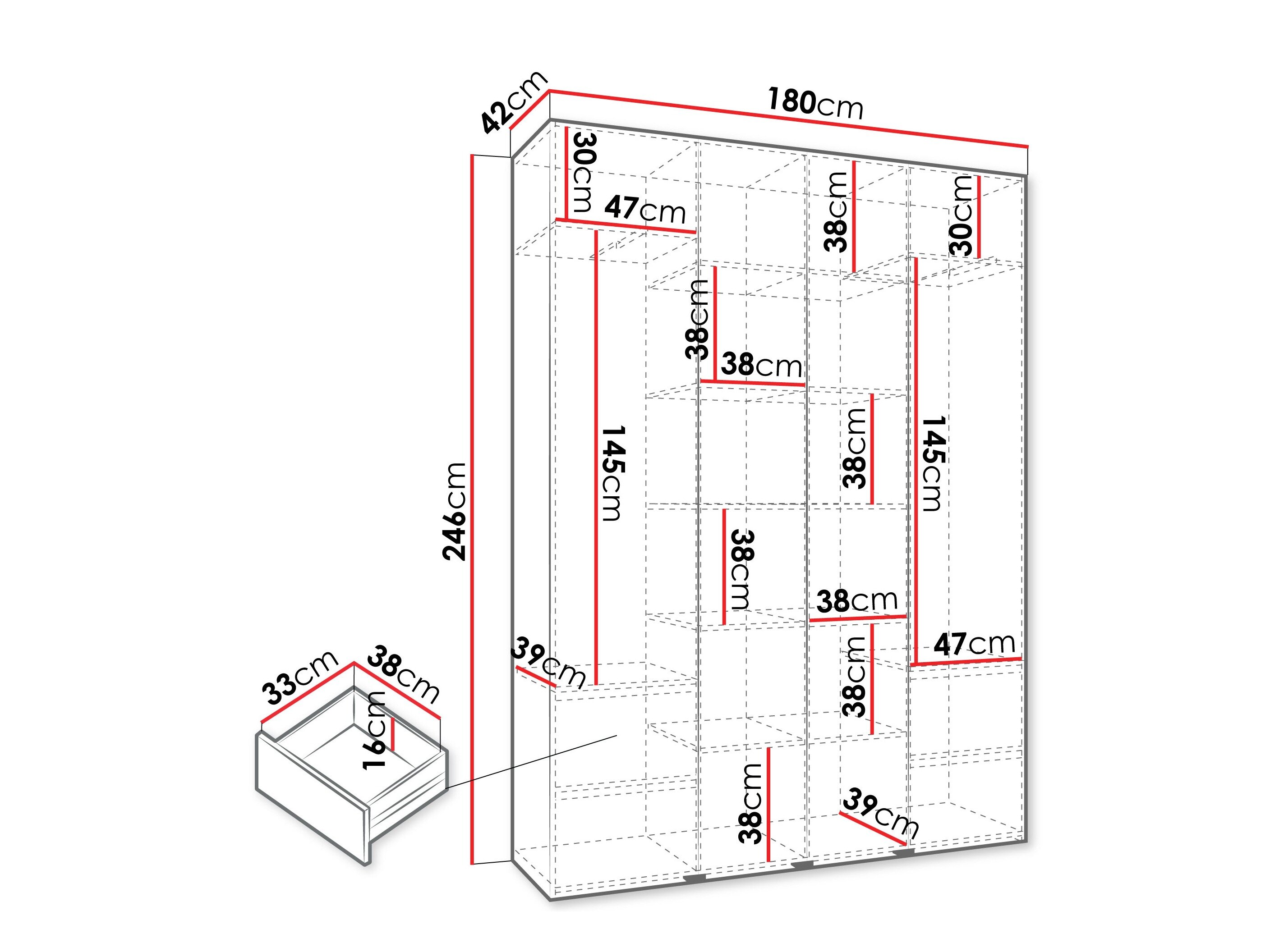 Garderobeskab Hartford 564 (Kashmir)