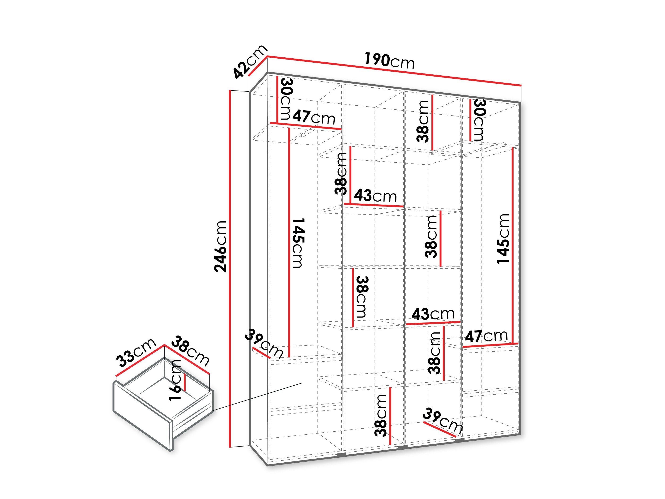 Garderobeskab Hartford 564 (Kashmir)