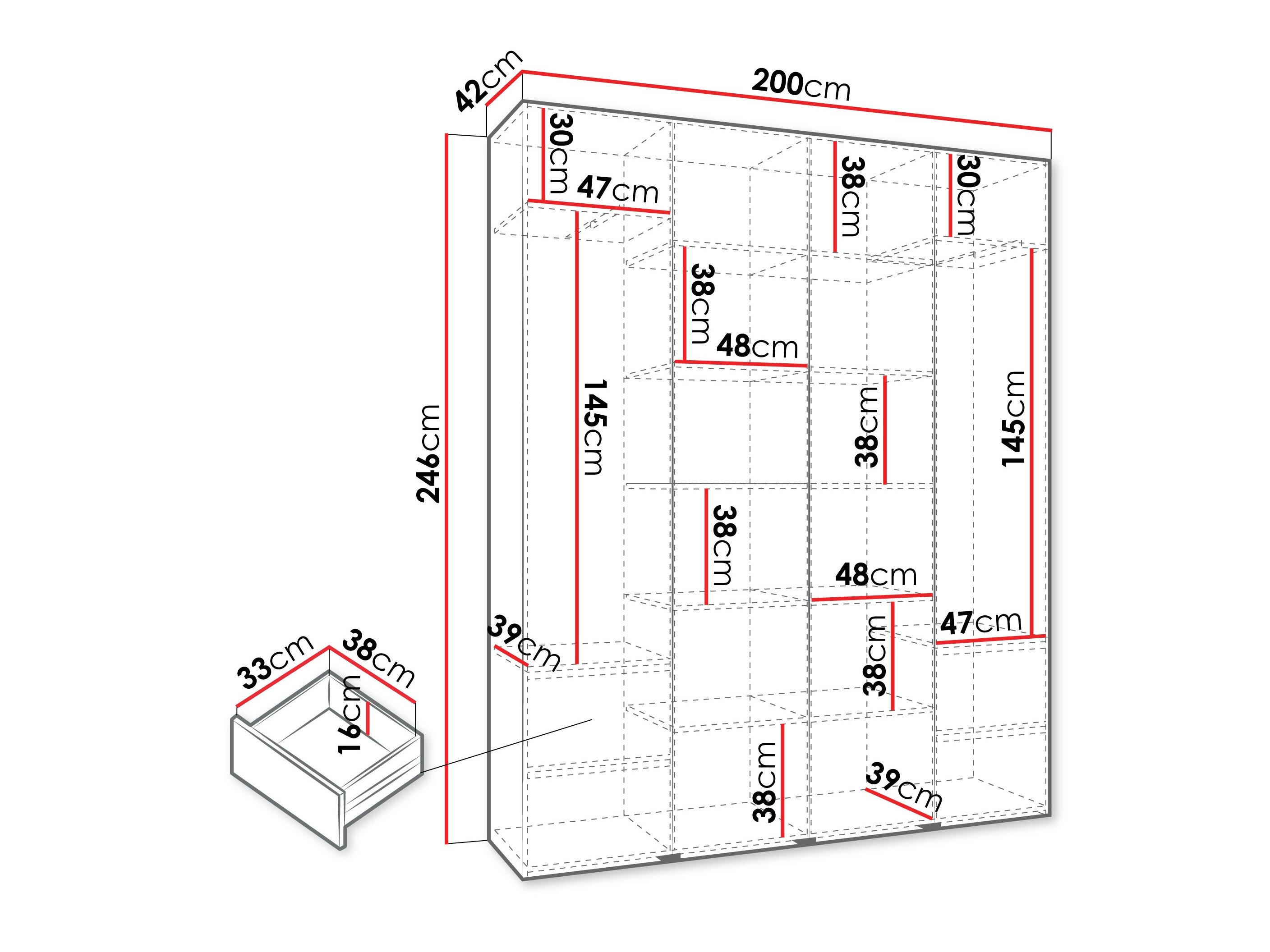 Garderobeskab Hartford 564 (Kashmir)
