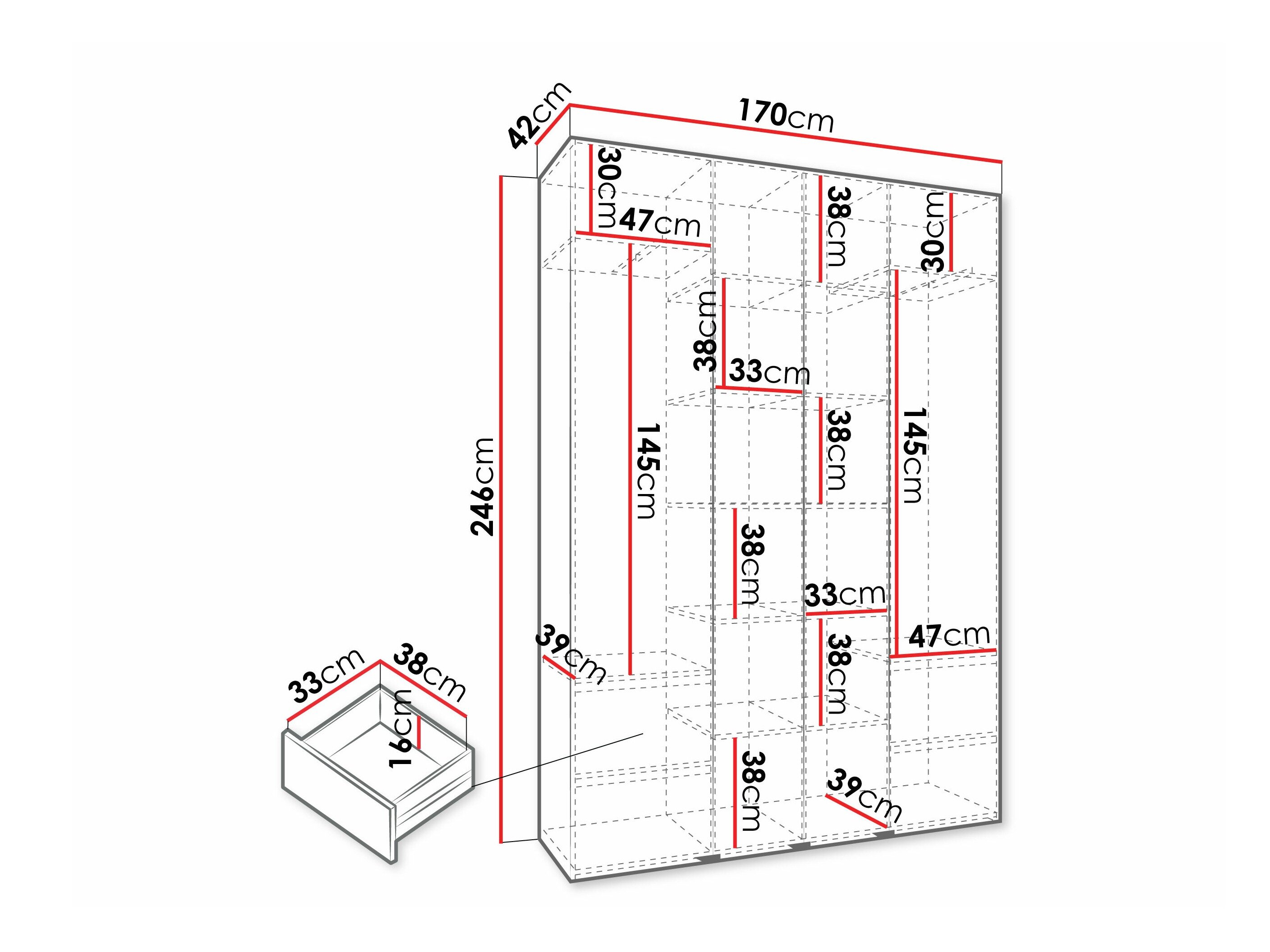 Garderobeskab Hartford 564 (Kashmir)
