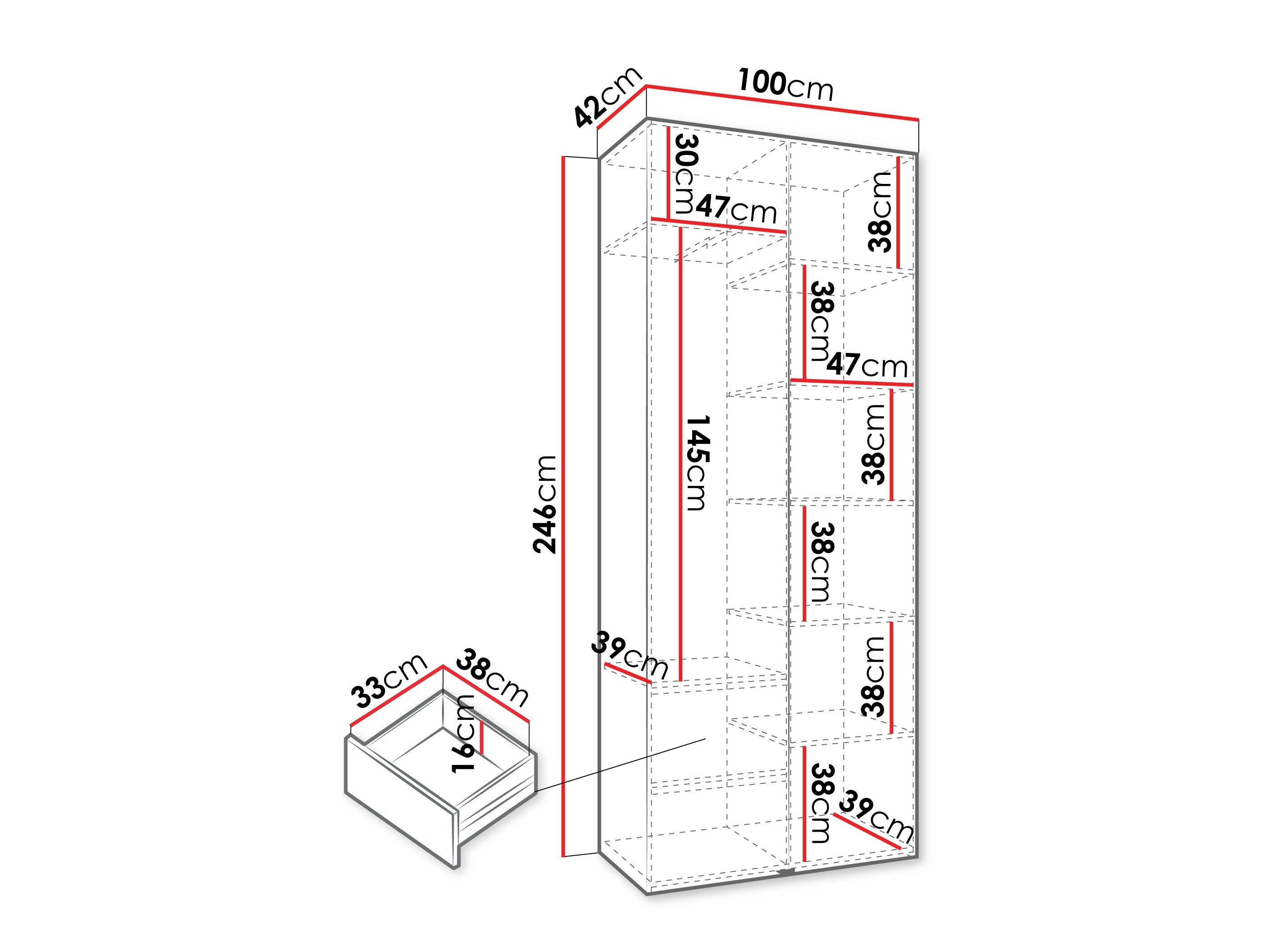 Garderobeskab Hartford 569 (Kashmir)