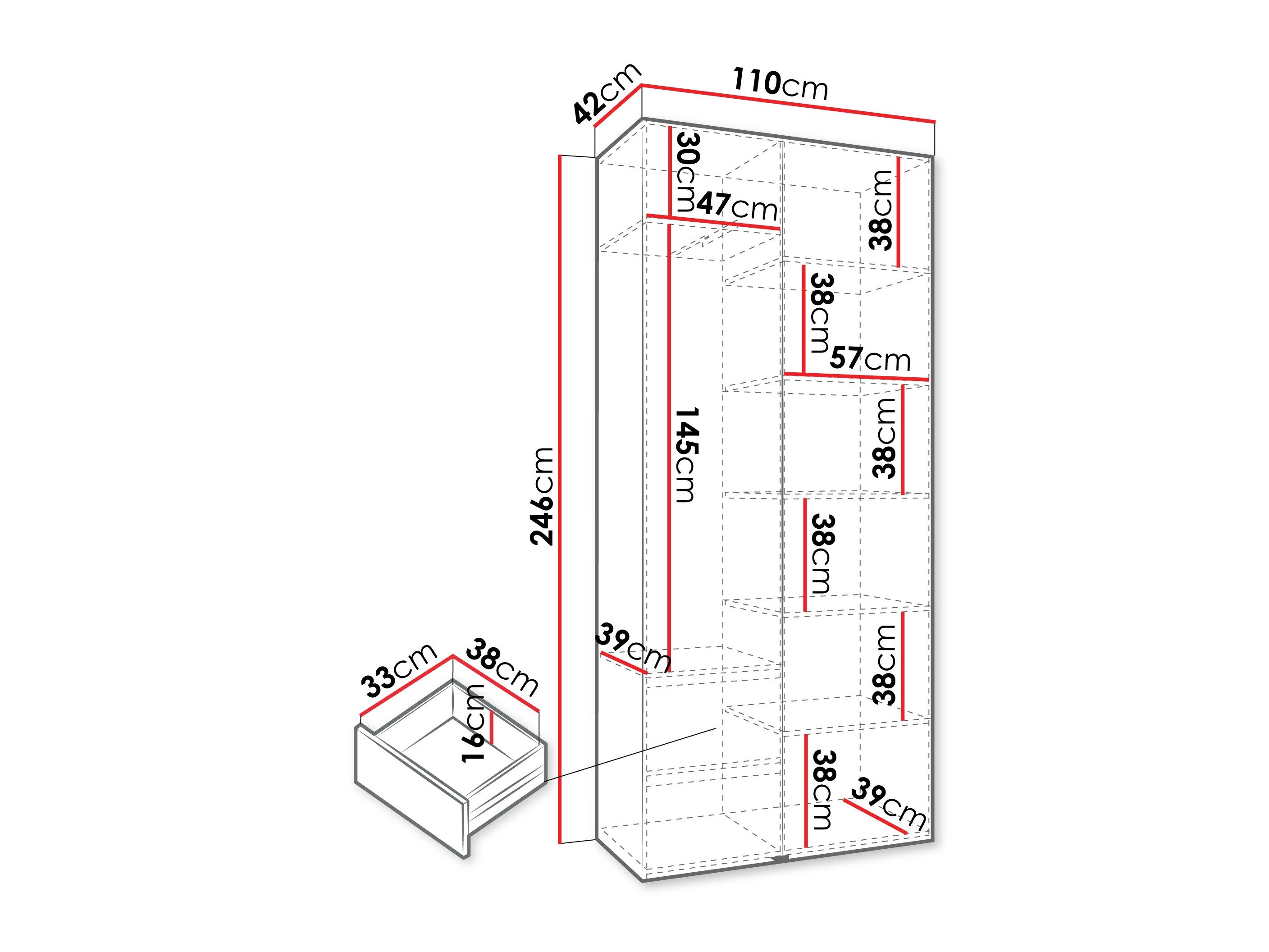 Garderobeskab Hartford 569 (Kashmir)