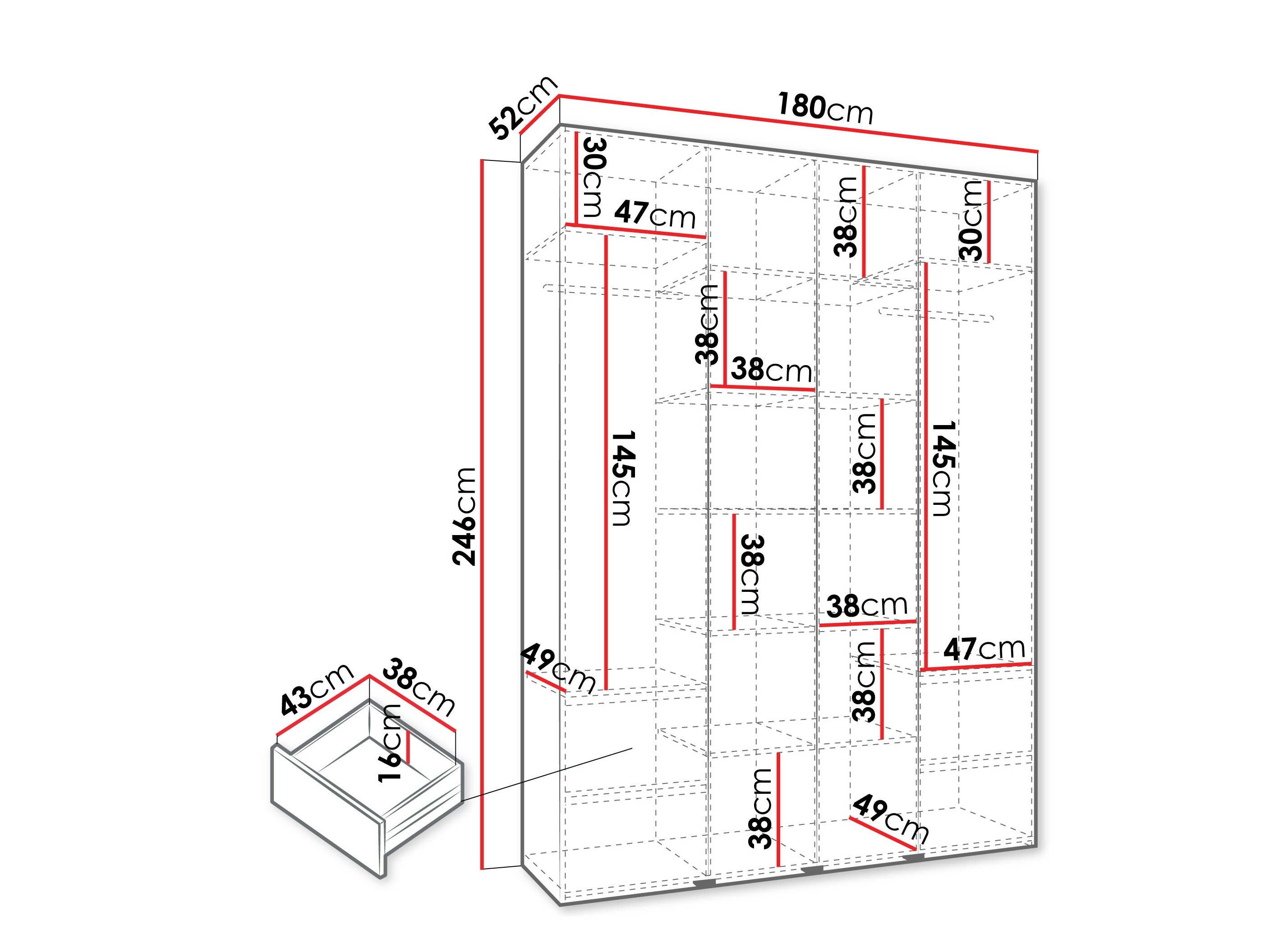 Garderobeskab Hartford 570 (Hvid)