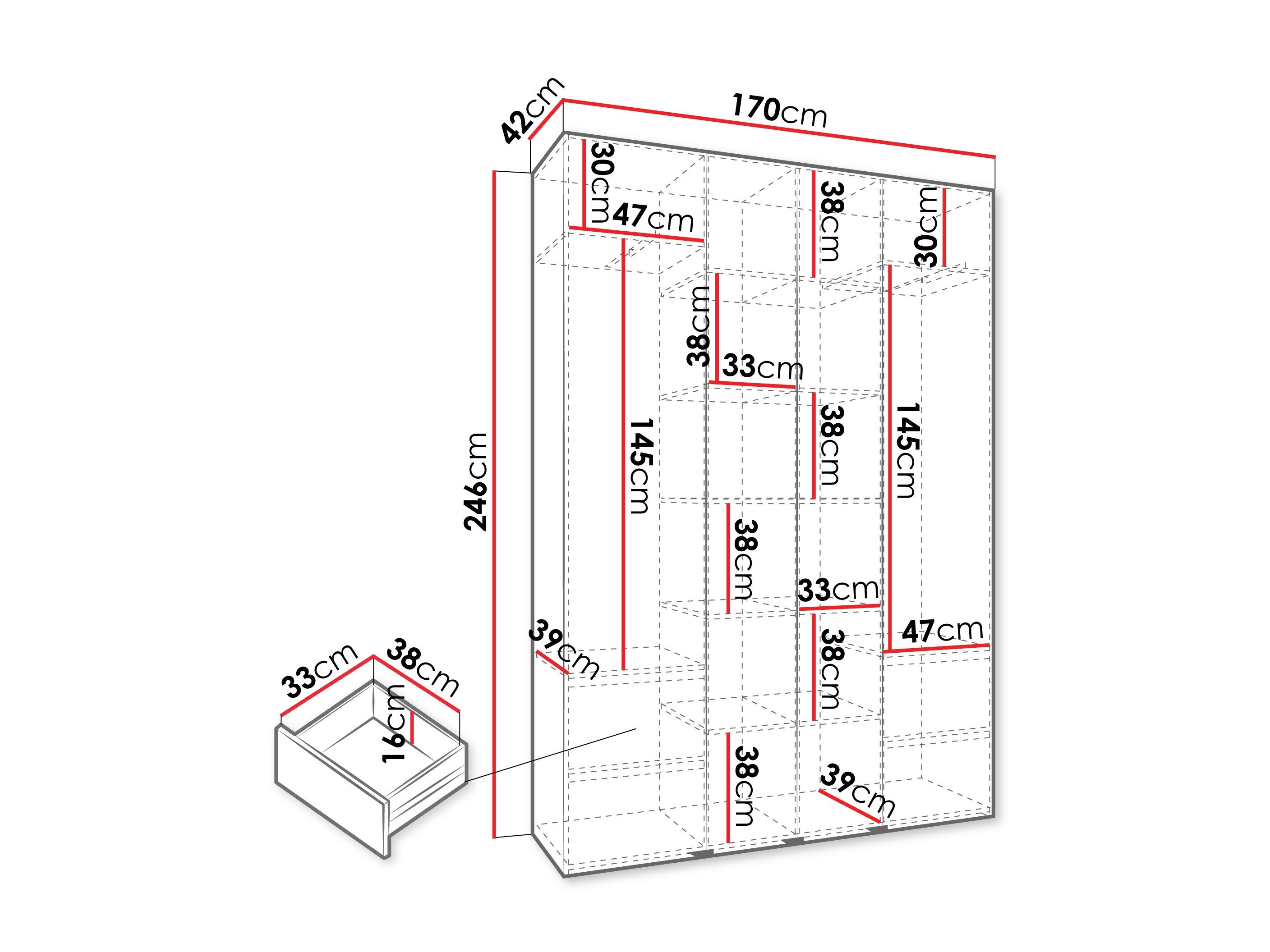 Garderobeskab Hartford 570 (Kashmir)