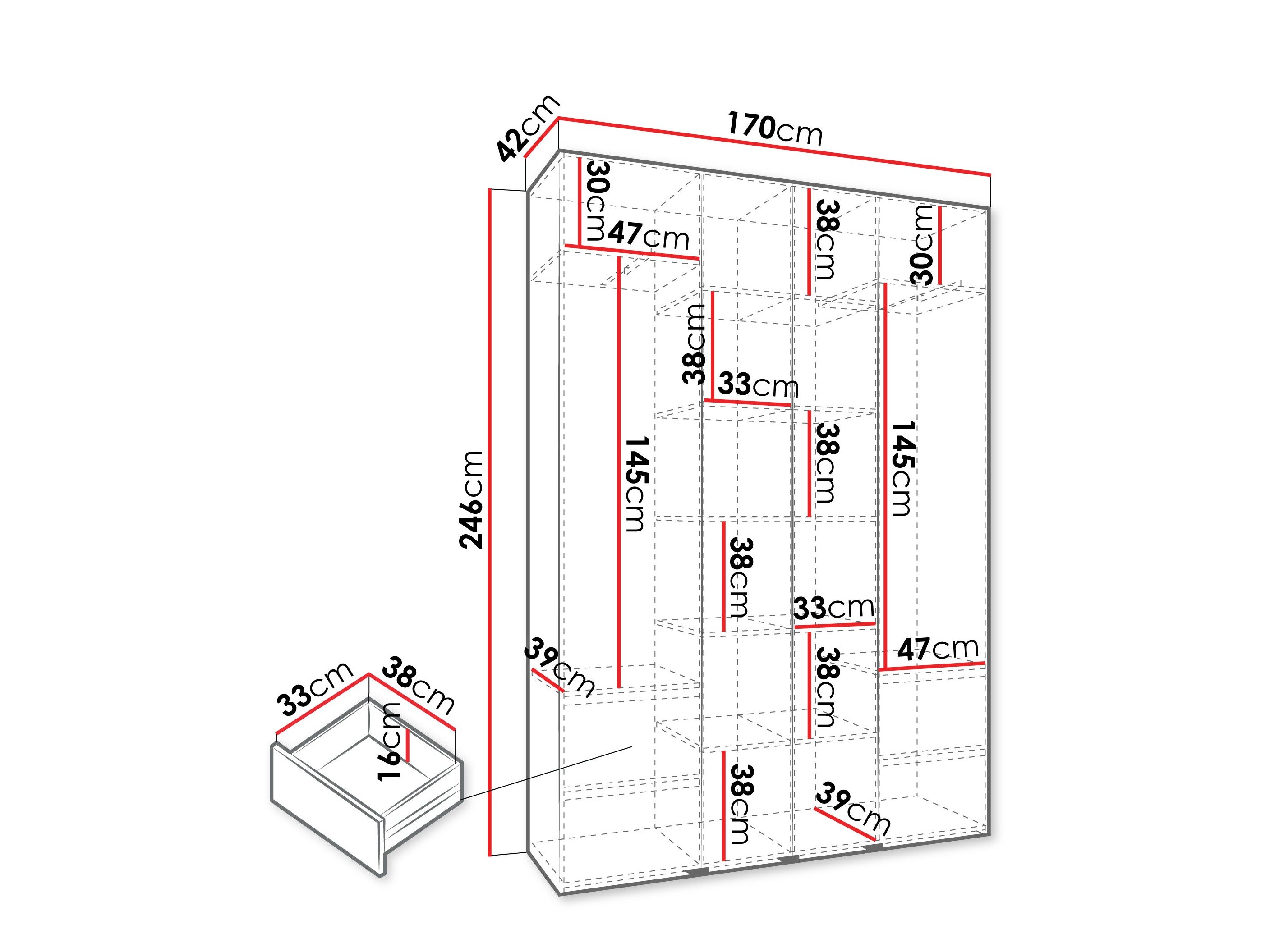 Garderobeskab Hartford 570 (Kashmir)