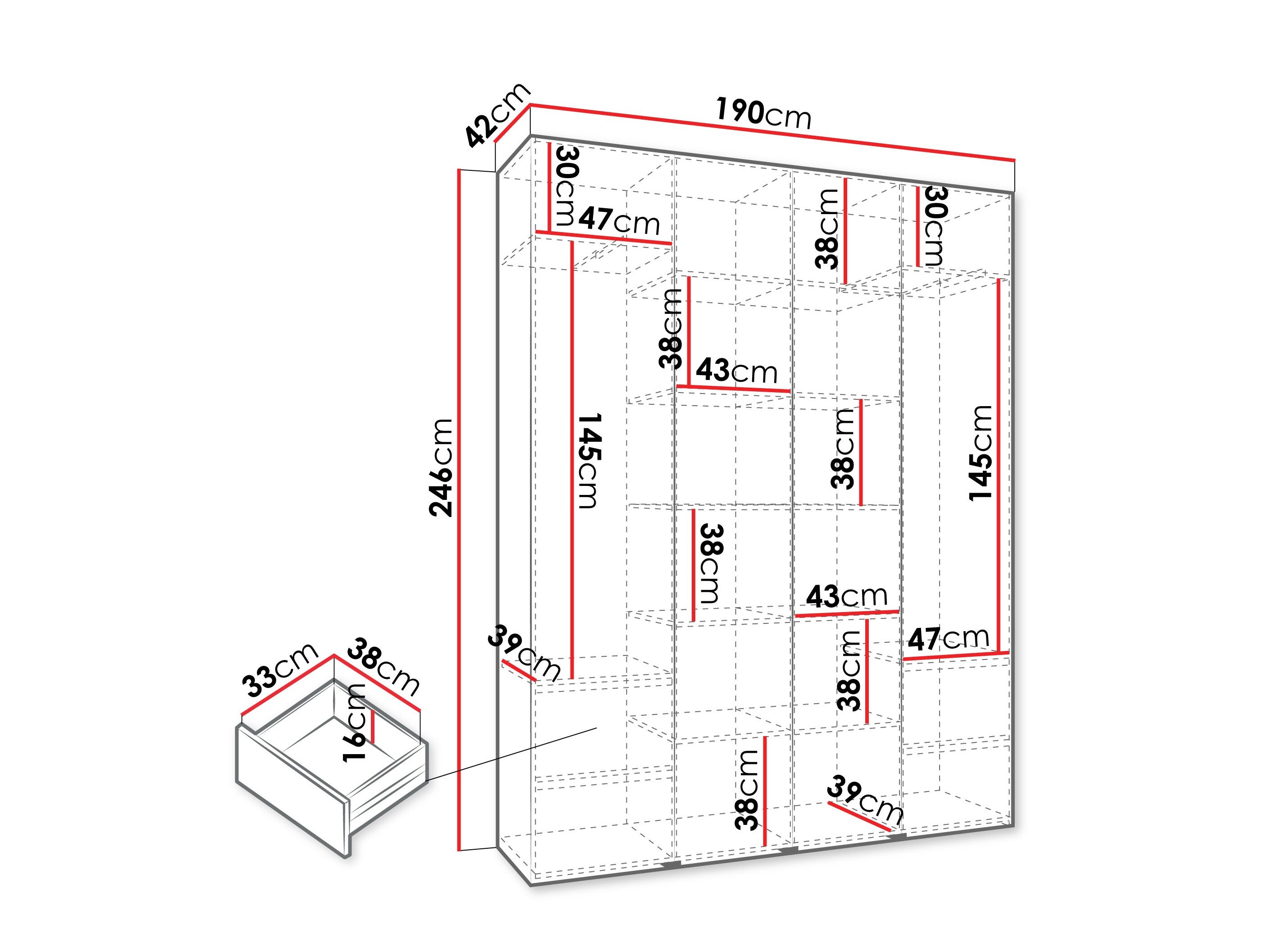 Garderobeskab Hartford 570 (Kashmir)