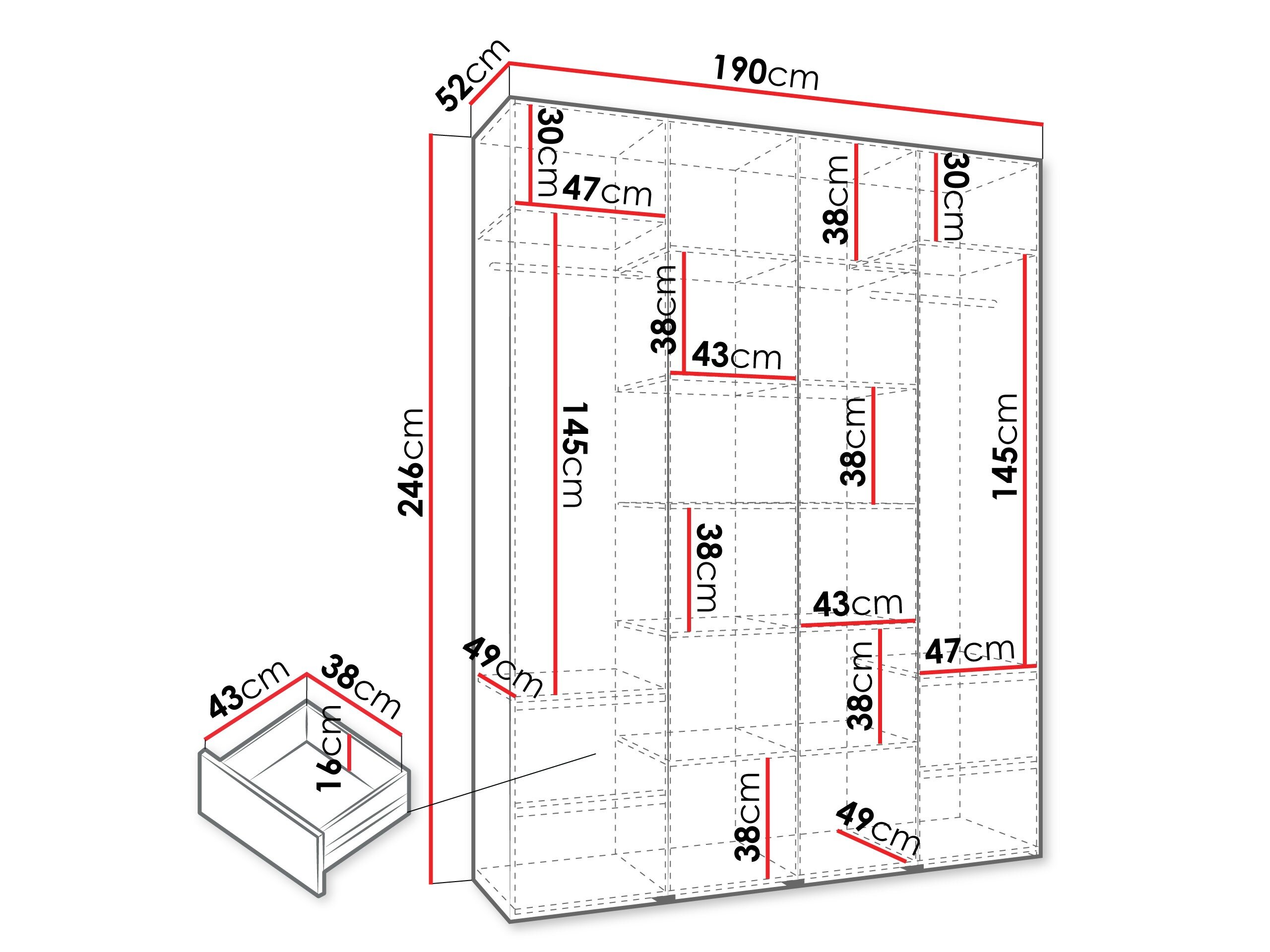 Garderobeskab Hartford 570 (Kashmir)