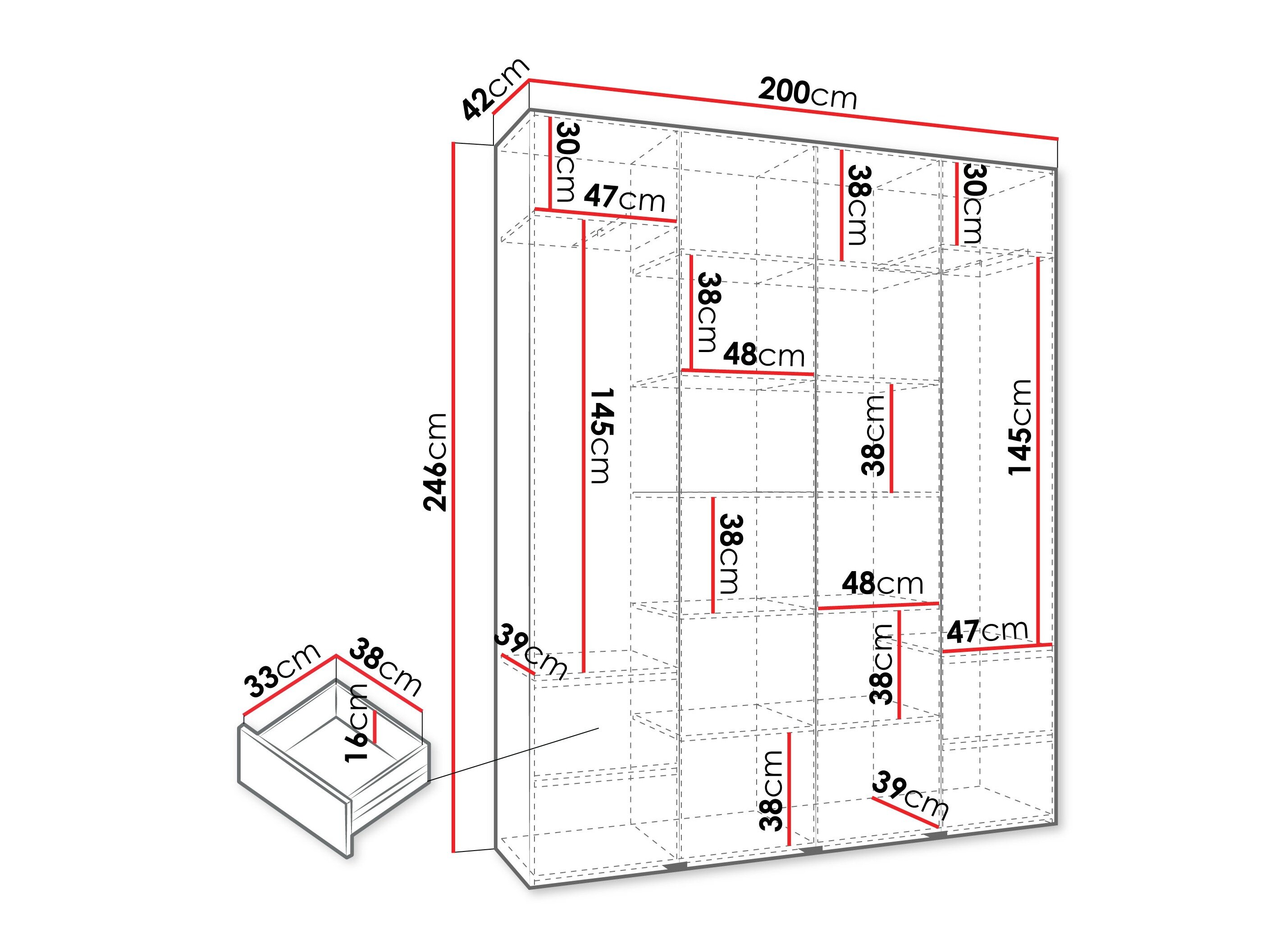 Garderobeskab Hartford 570 (Kashmir)
