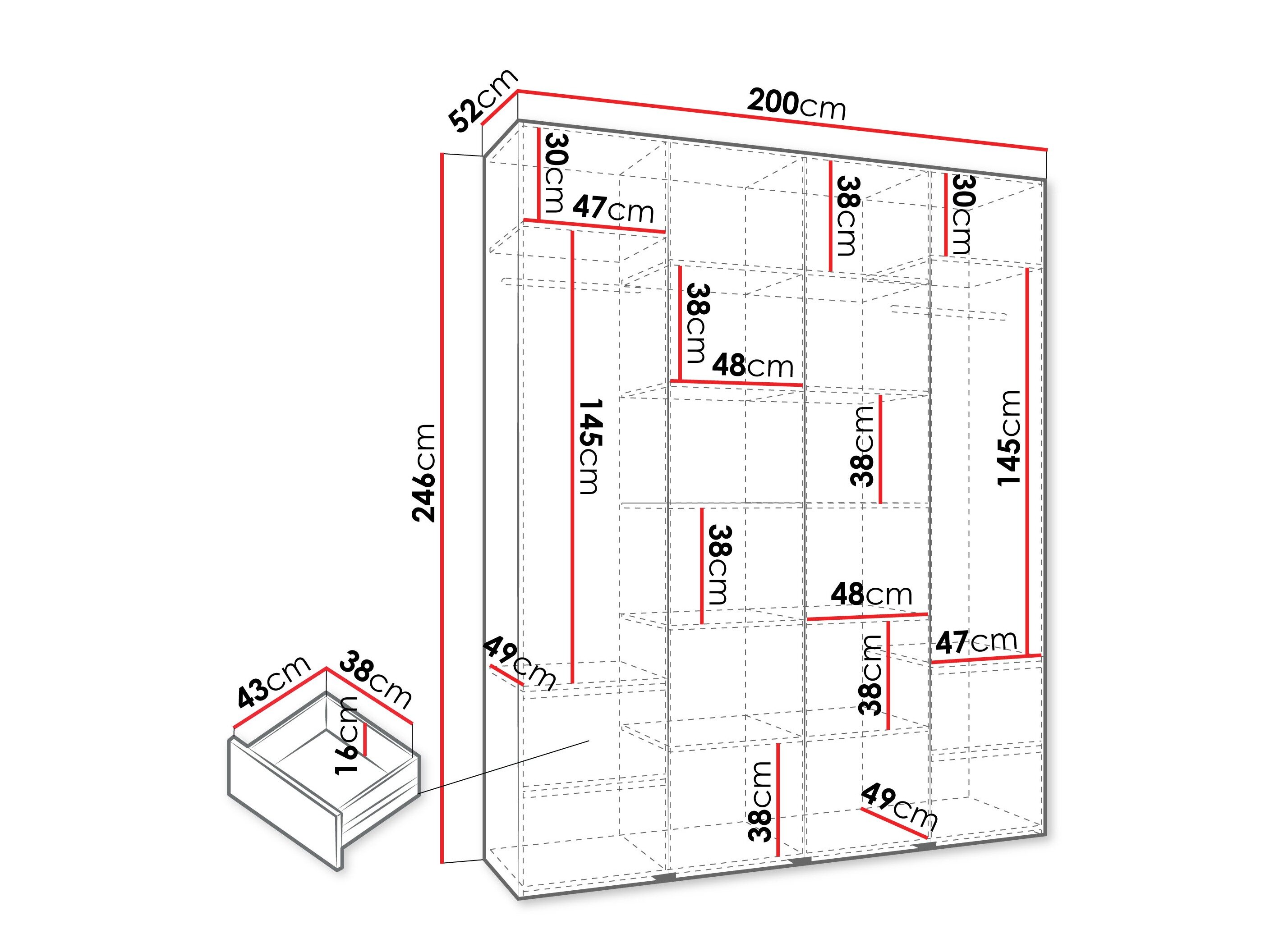 Garderobeskab Hartford 570 (Kashmir)
