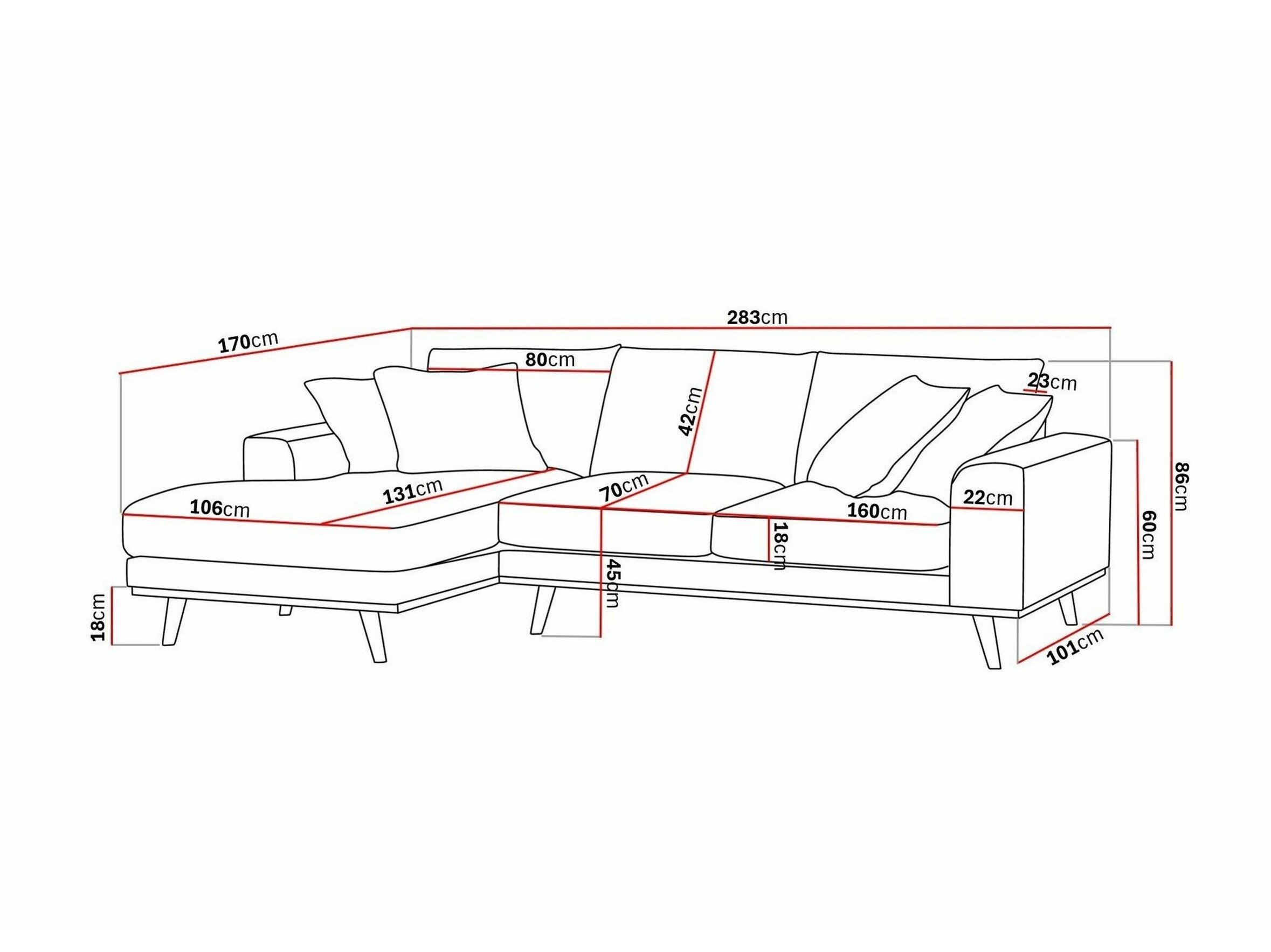 Hjørnesofa Seattle 216 (Silencio 34)