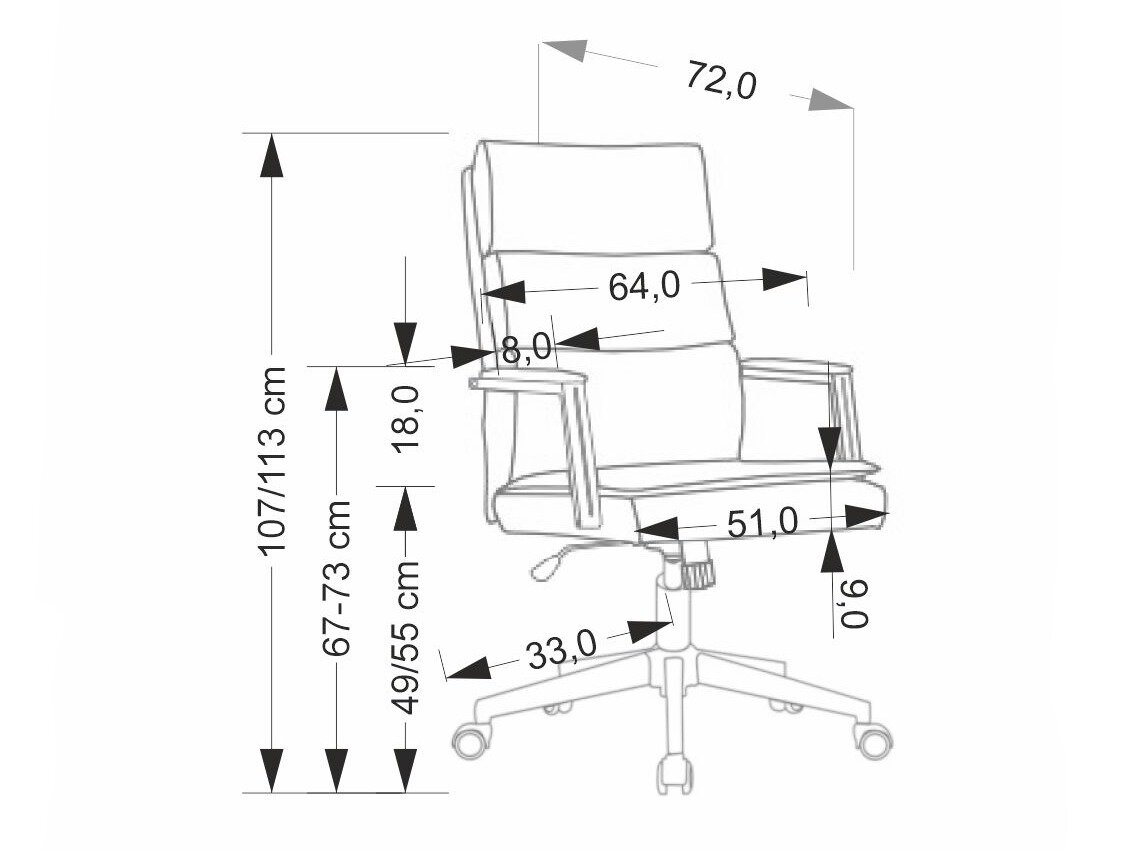 Kontorstol Houston 2001 (Lys grå)