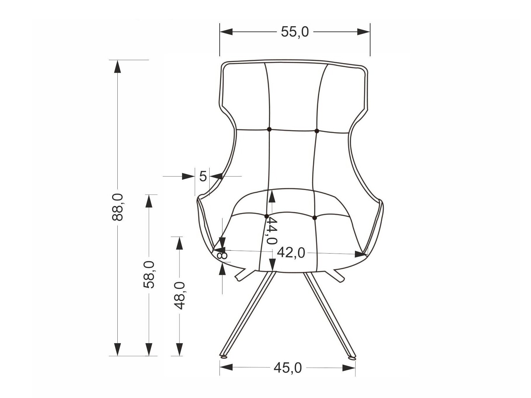 Stol Houston 2055 (Grå)