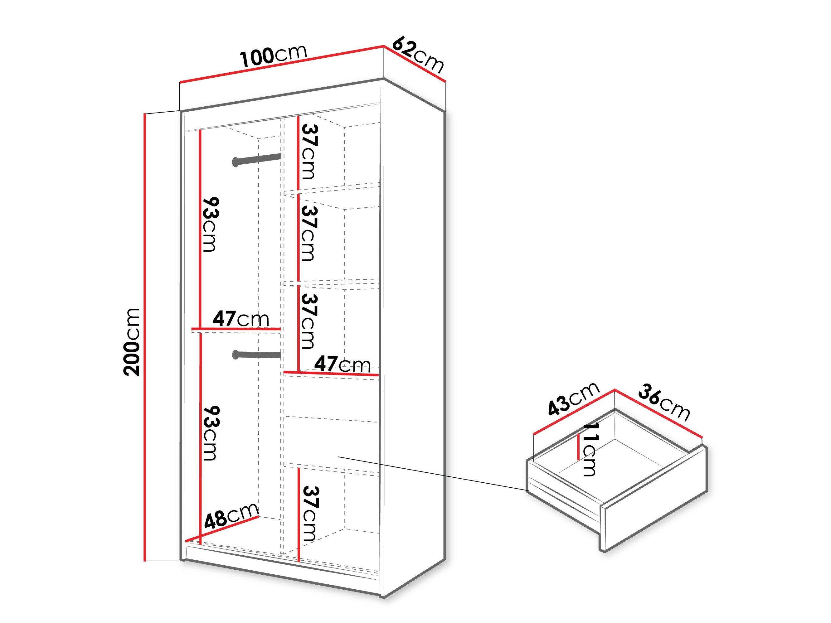 Garderobeskab Hartford 578 (Artisan eg)