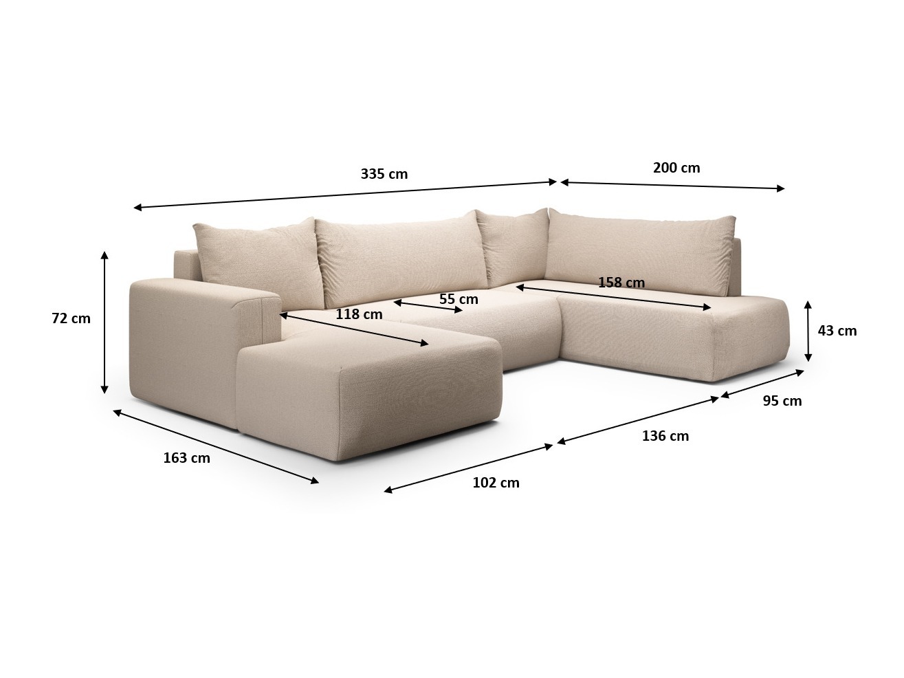 Hjørnesofa Lirdomo 101 (Aragon 39)