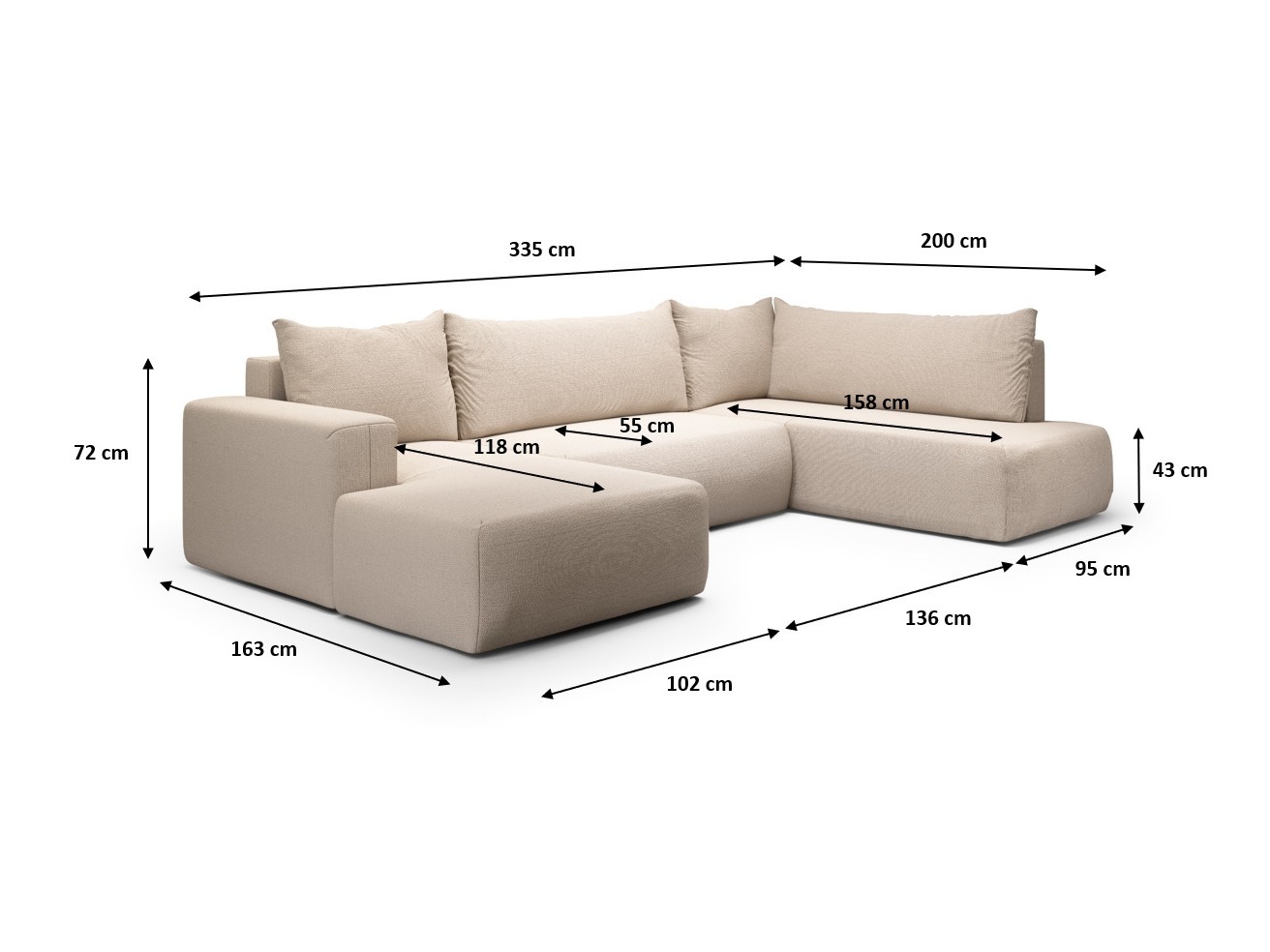 Hjørnesofa Lirdomo 101 (Aragon 79)