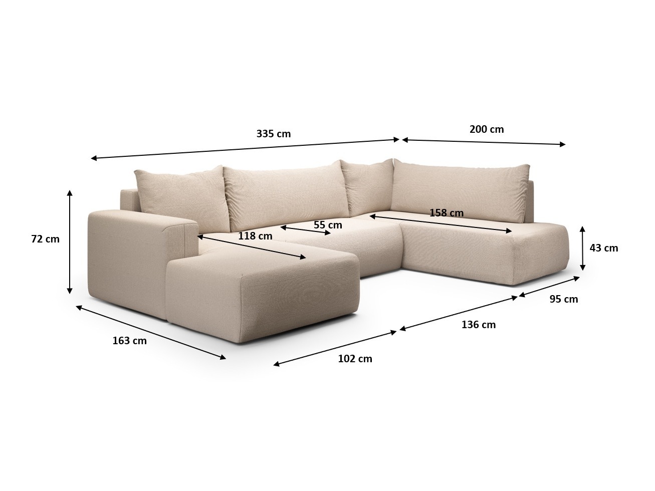 Hjørnesofa Lirdomo 101 (Aragon 80)