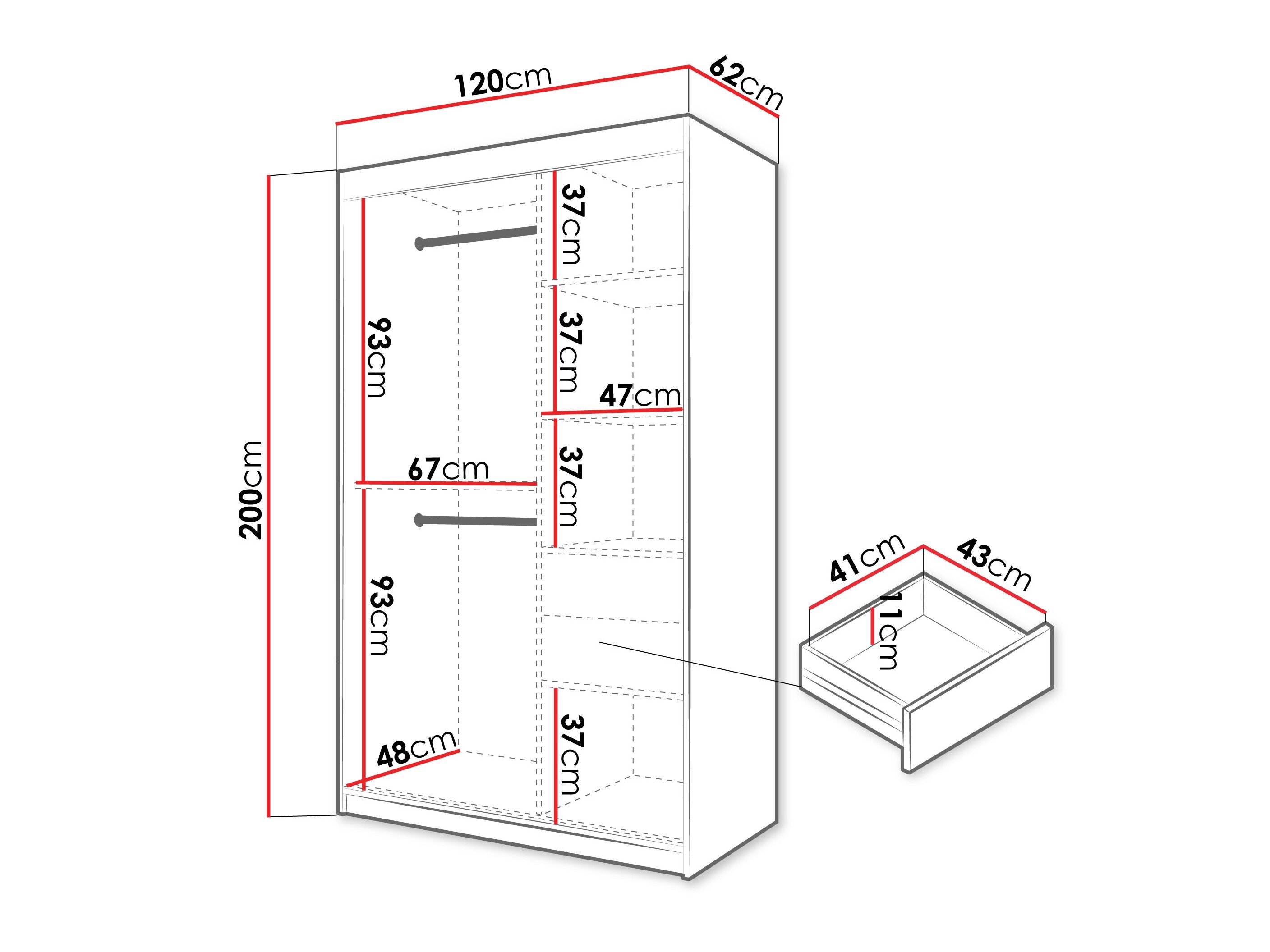 Garderobeskab Hartford 578 (Artisan eg)
