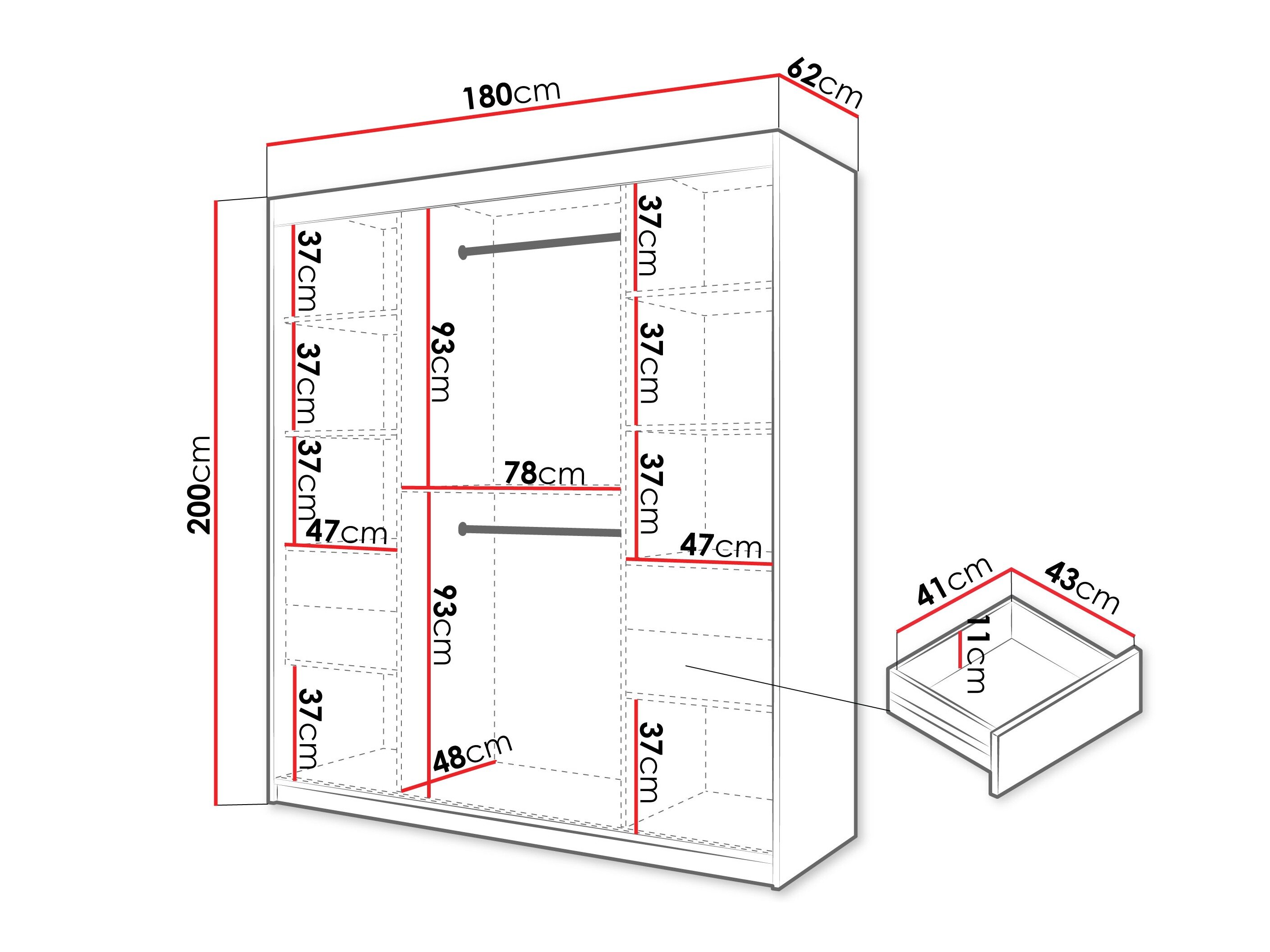 Garderobeskab Hartford 578 (Kashmir)