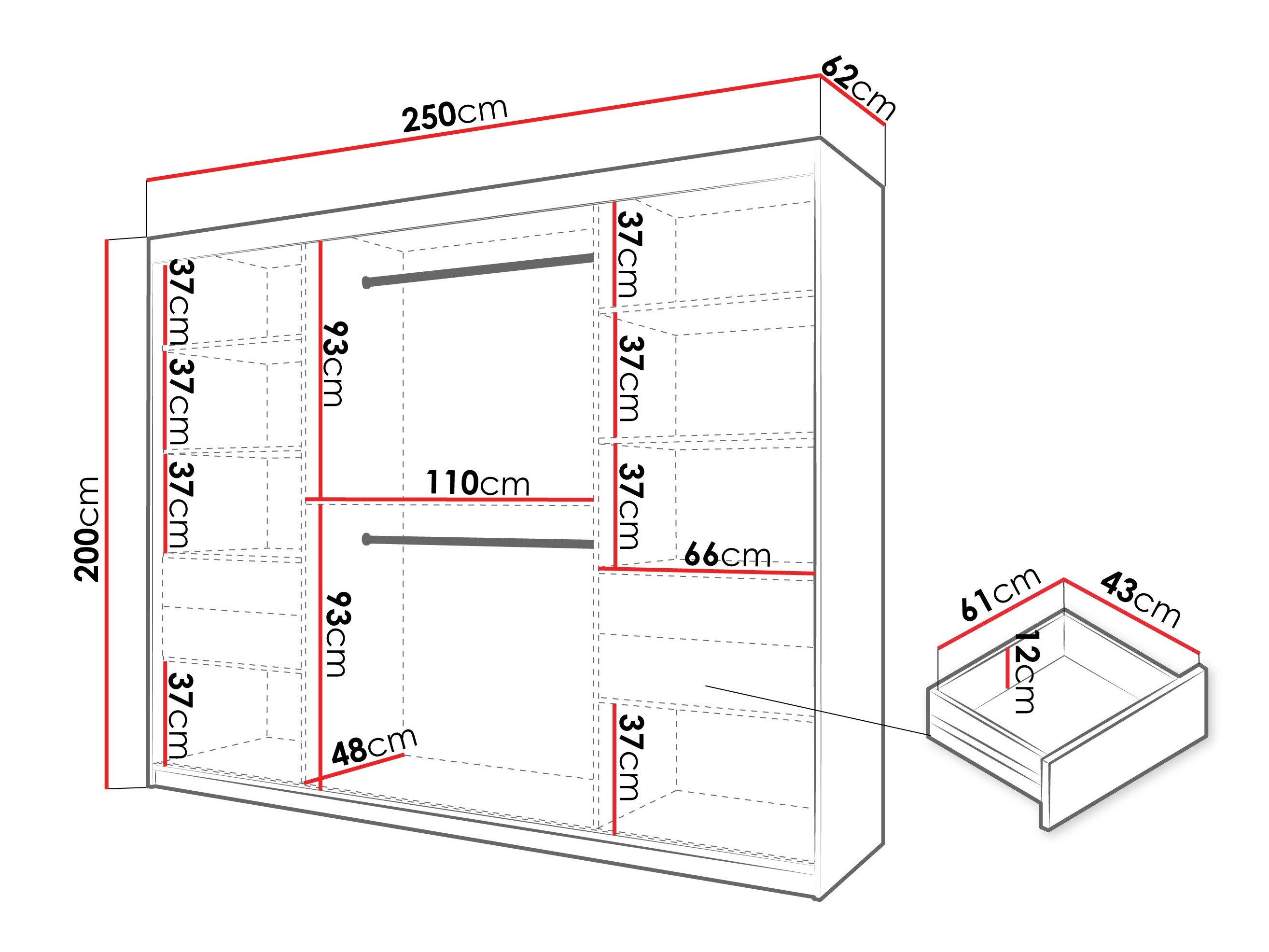 Garderobeskab Hartford 578 (Kashmir)