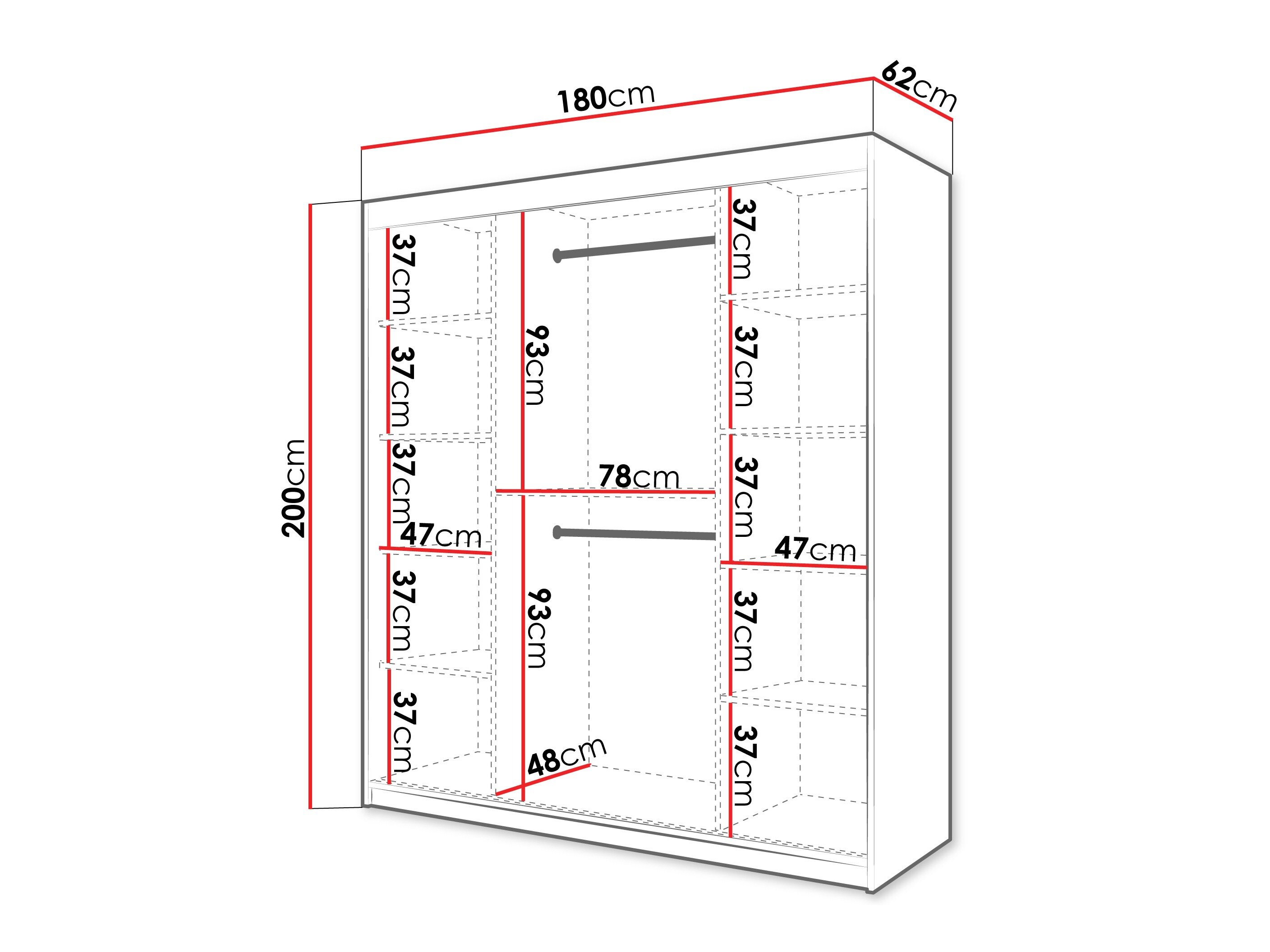 Garderobeskab Hartford 578 (Sonoma eg)