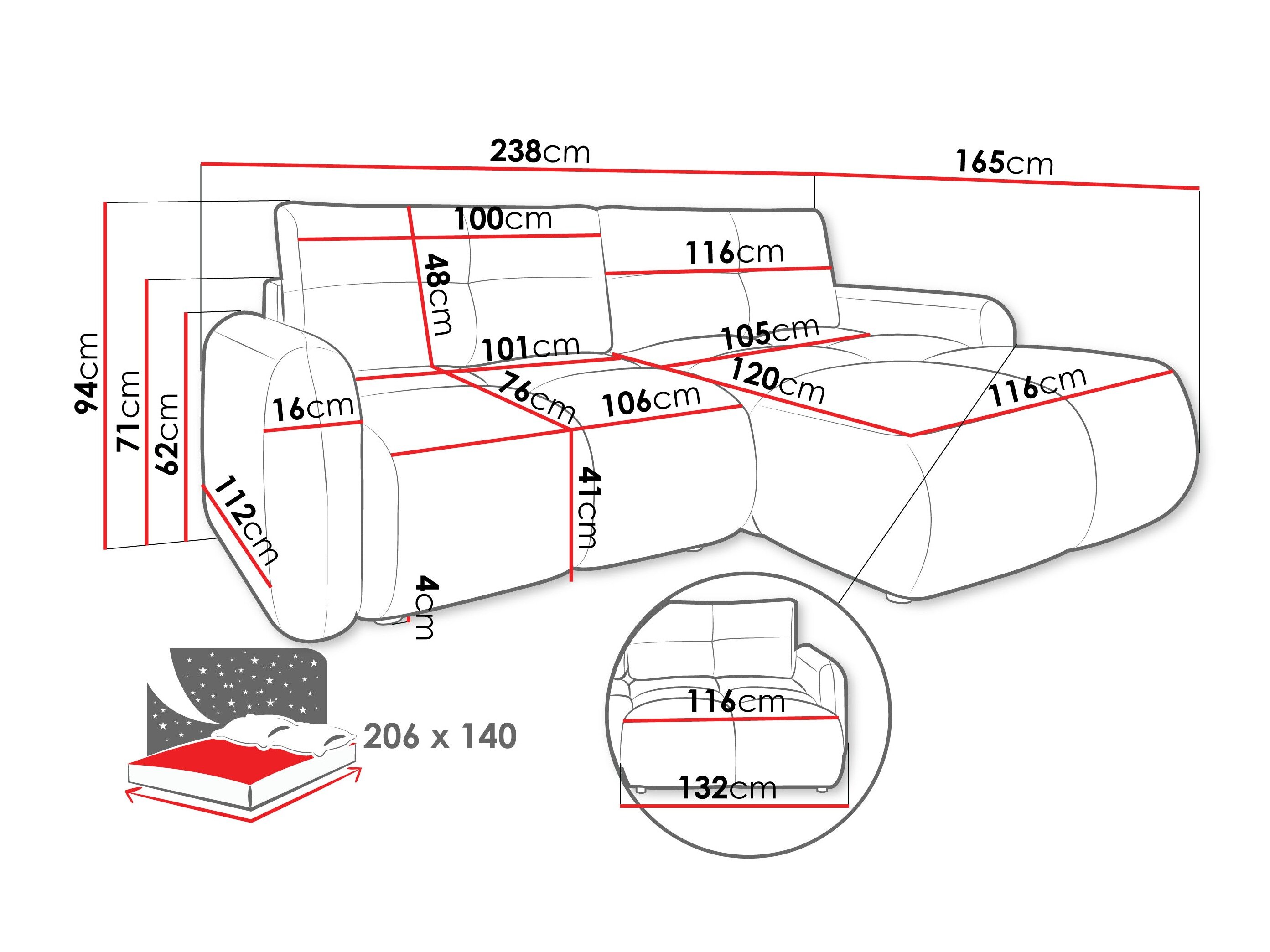 Hjørnesofa Clinton 101 (Lambi 05)