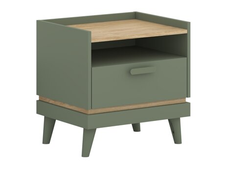 Sengebord Fertalu 102 (Grøn + Egetræ)