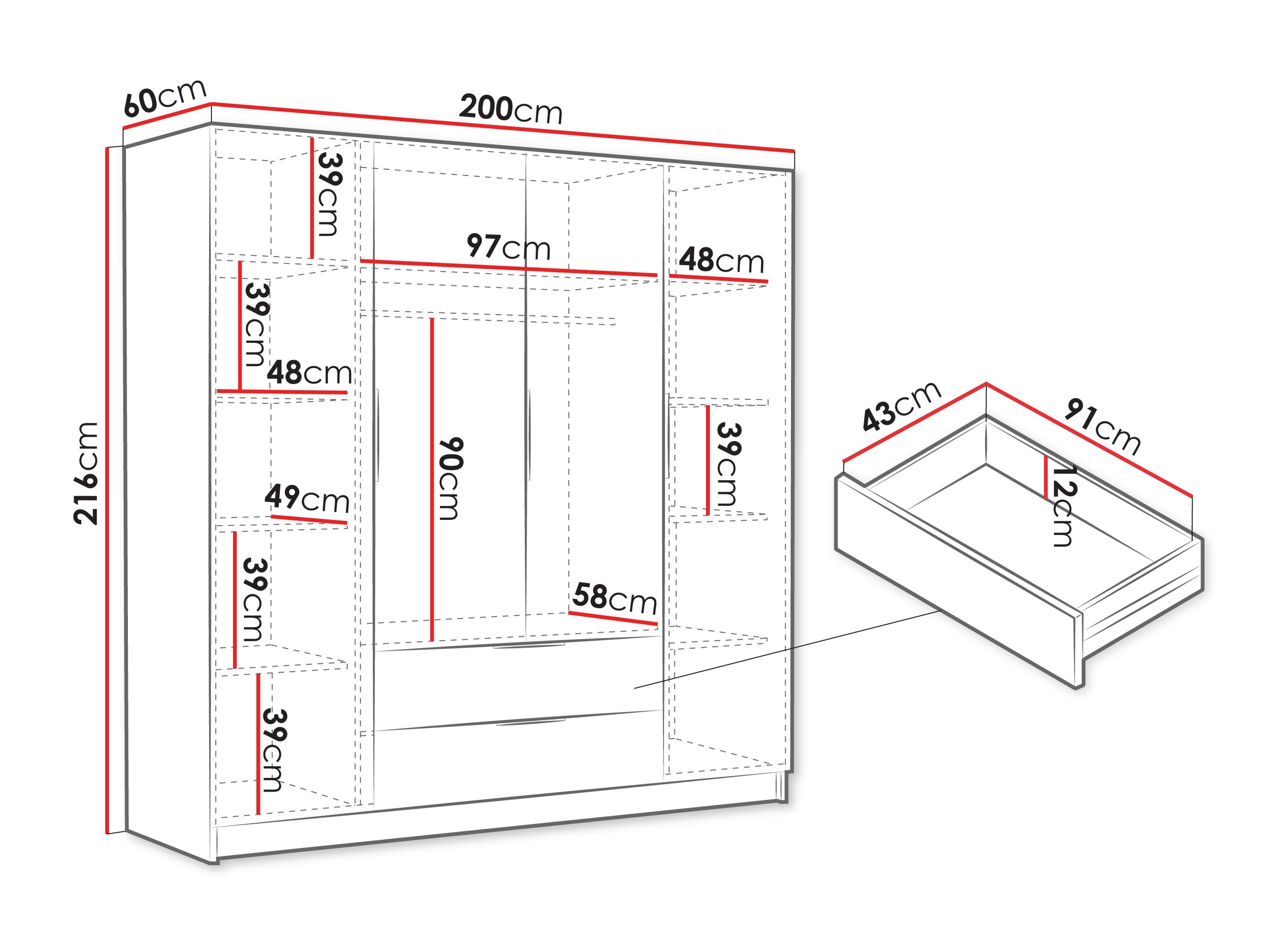 Garderobeskab Closico 202 (Egetræ)
